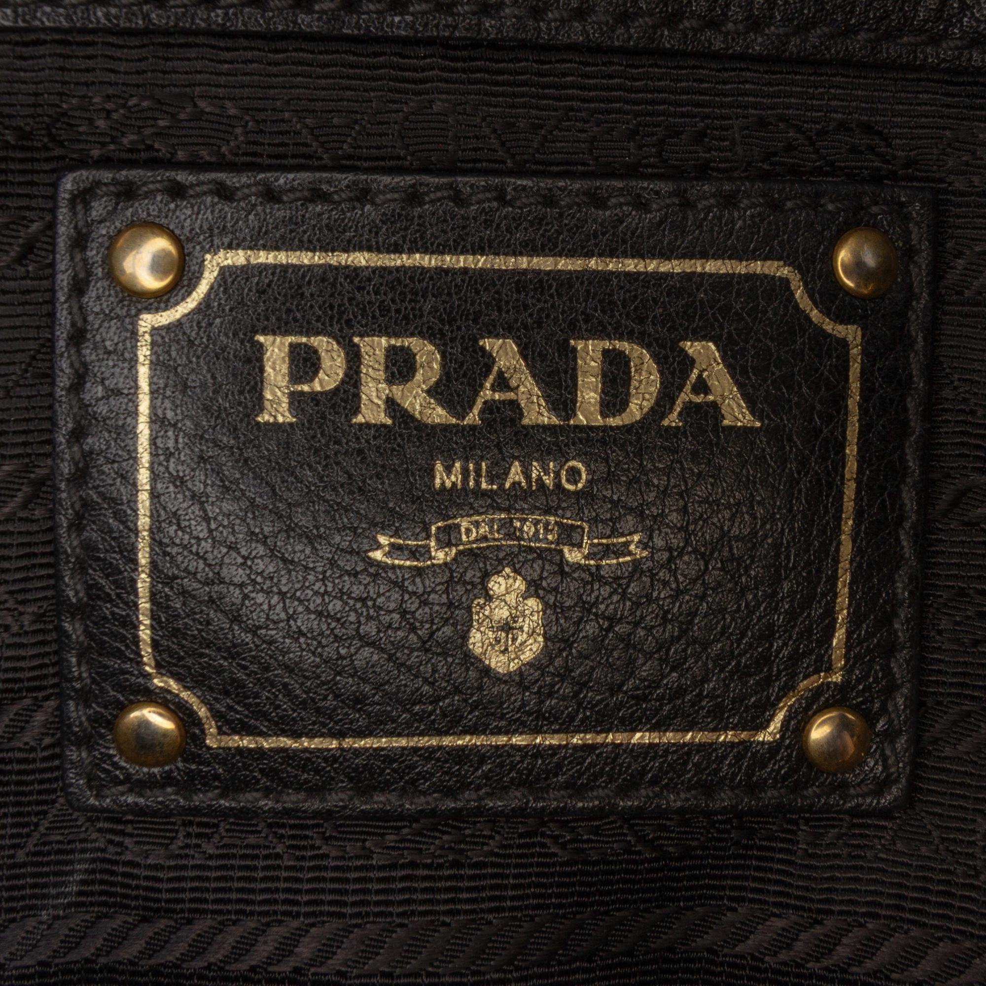Prada Vitello Daino Open Convertible Tote