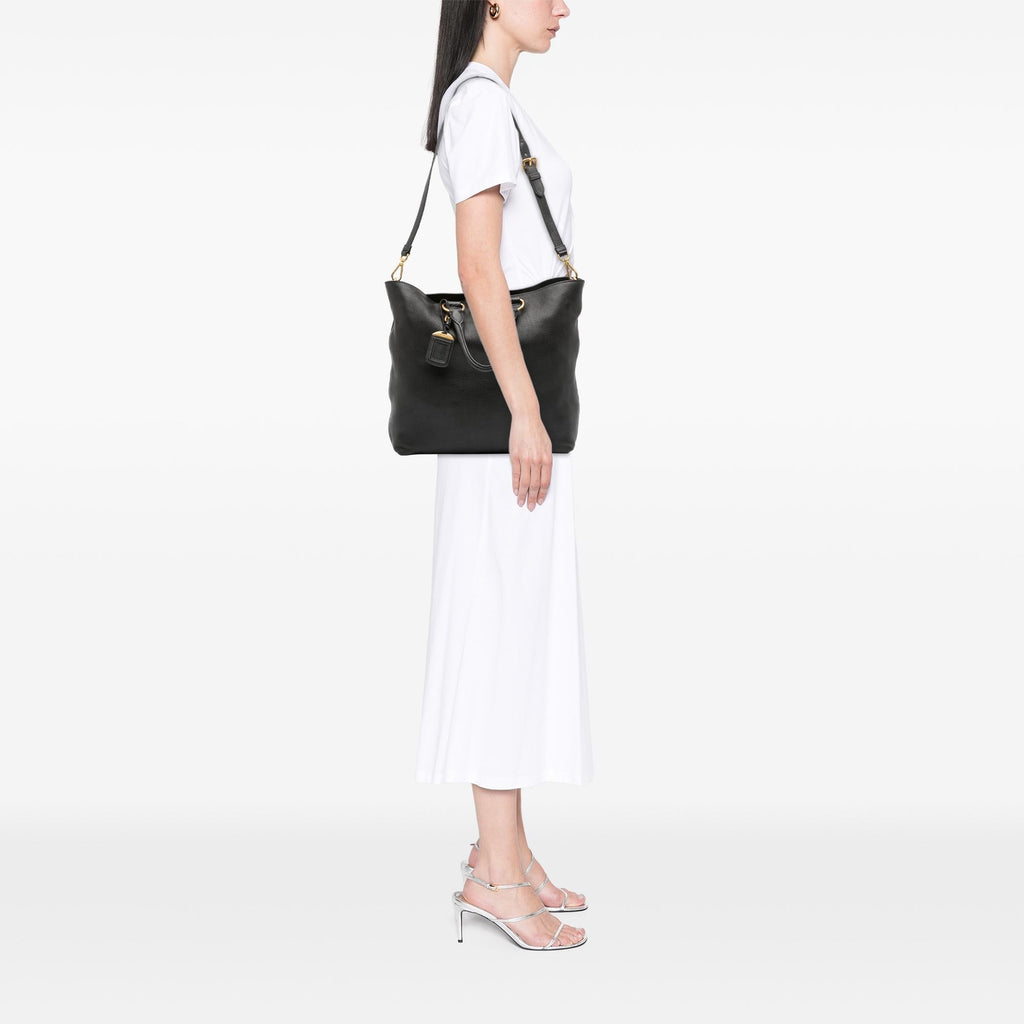Prada Vitello Daino Open Convertible Tote