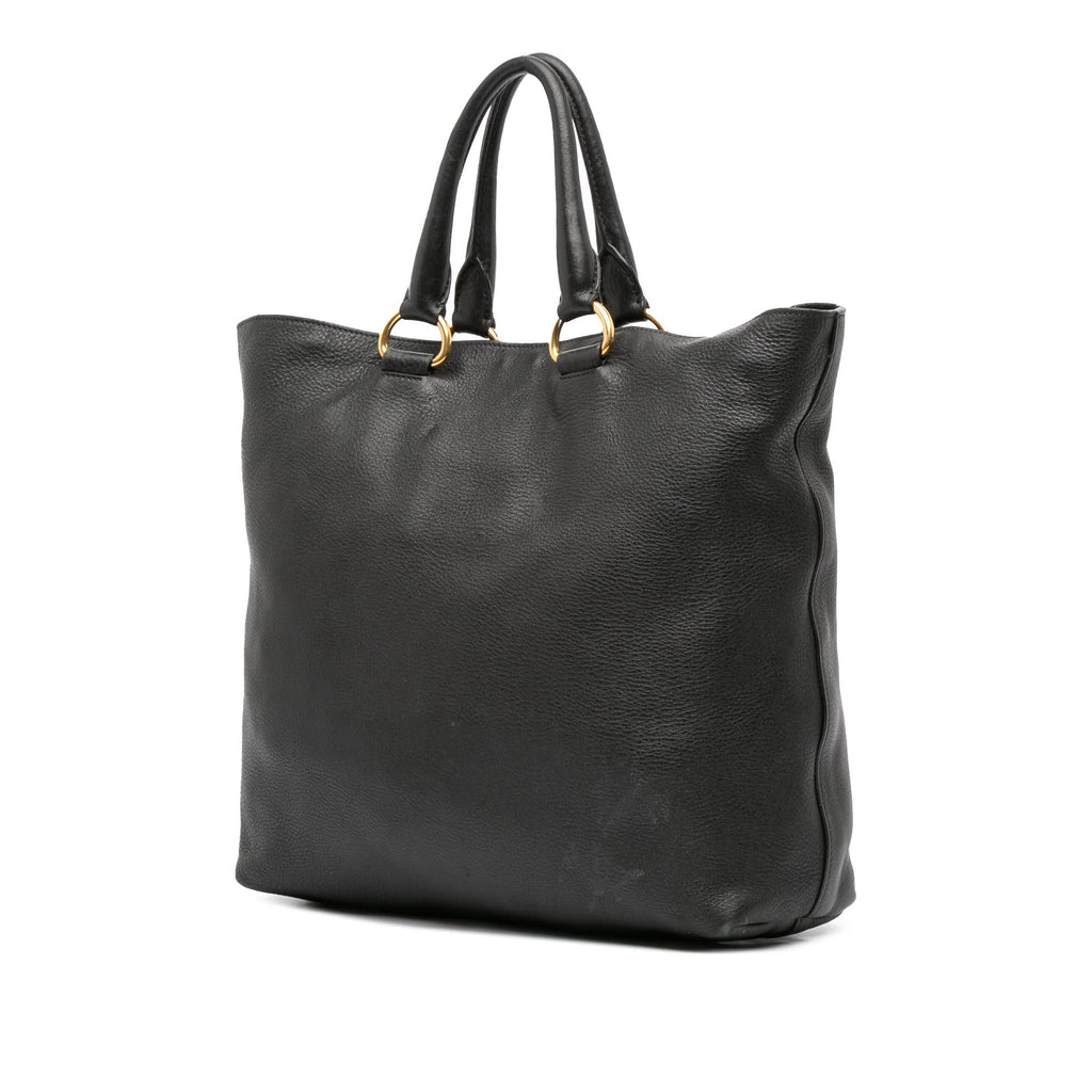 Prada Vitello Daino Open Convertible Tote
