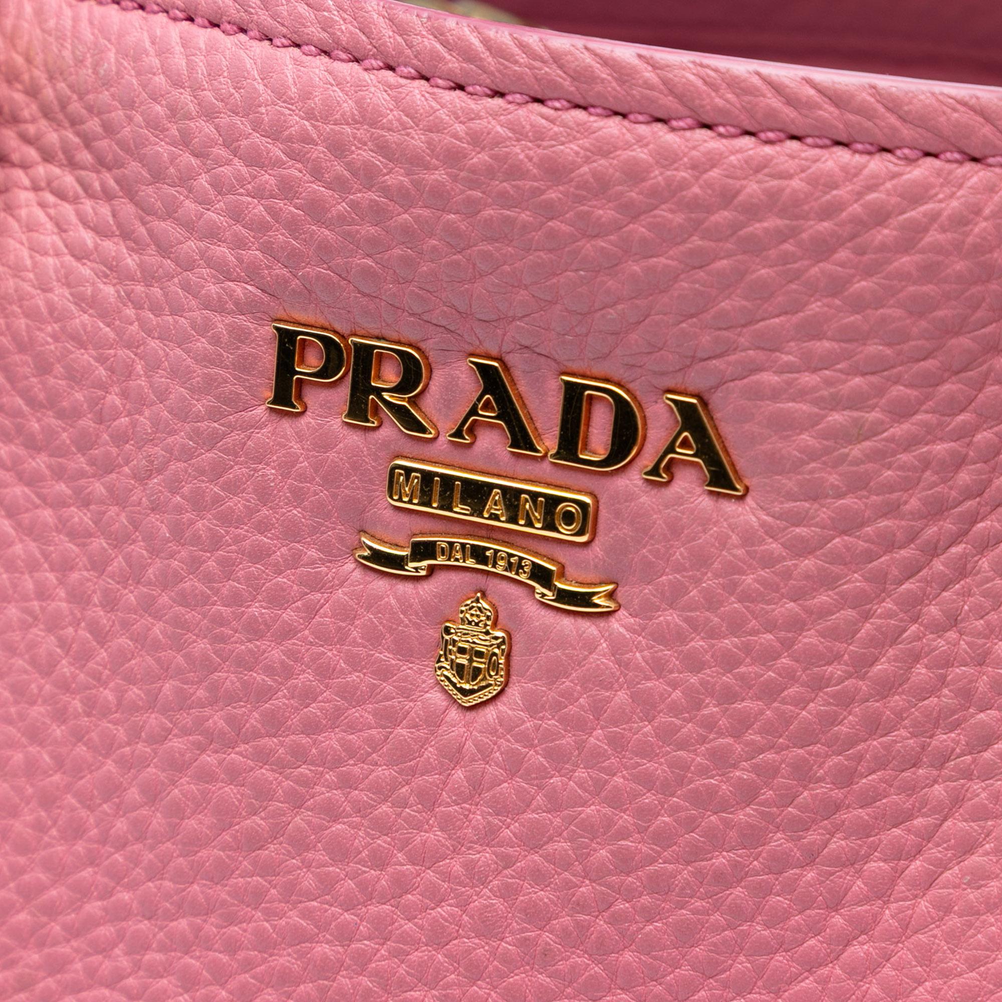 Prada Vitello Daino Open Convertible Tote