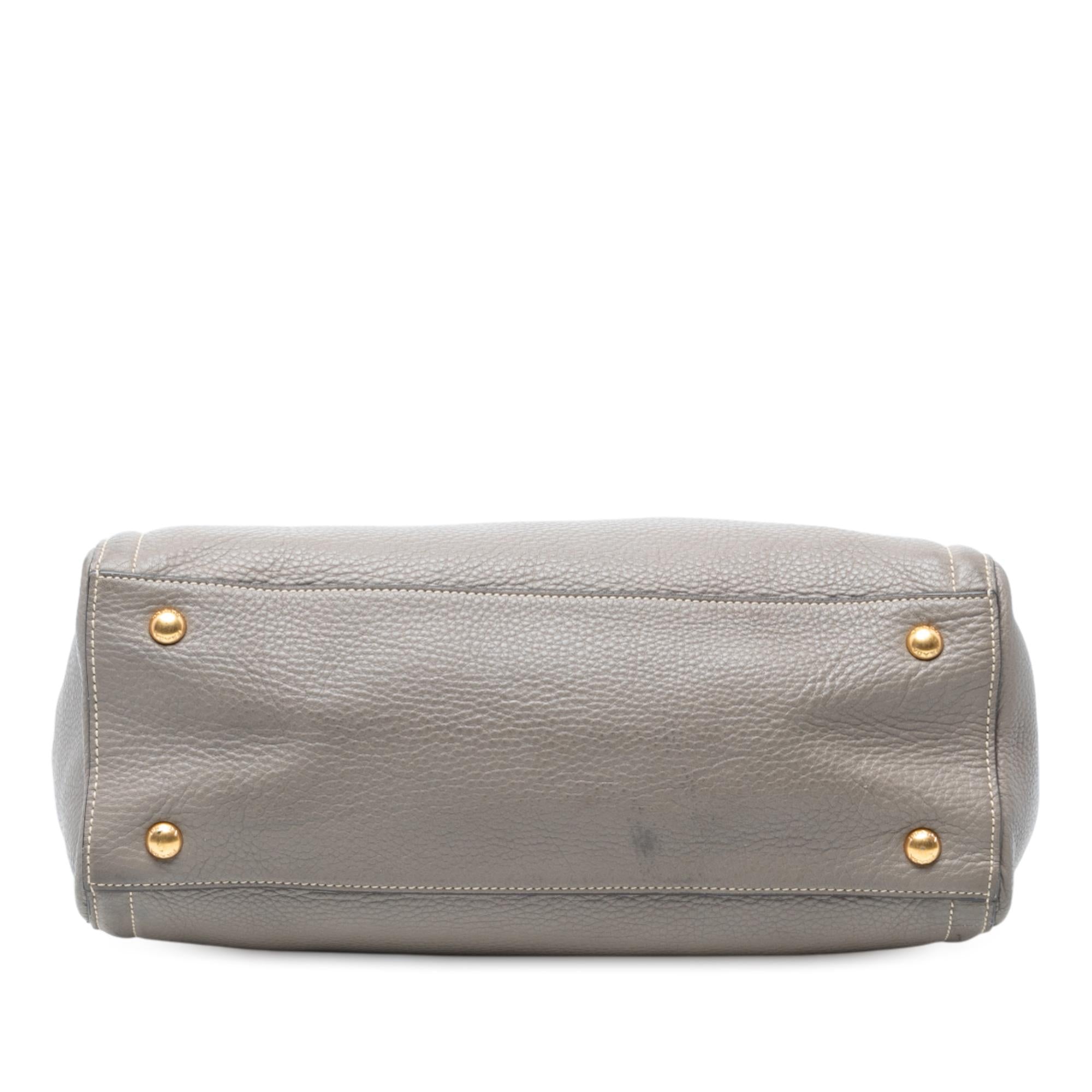 Prada Vitello Daino Open Convertible Tote