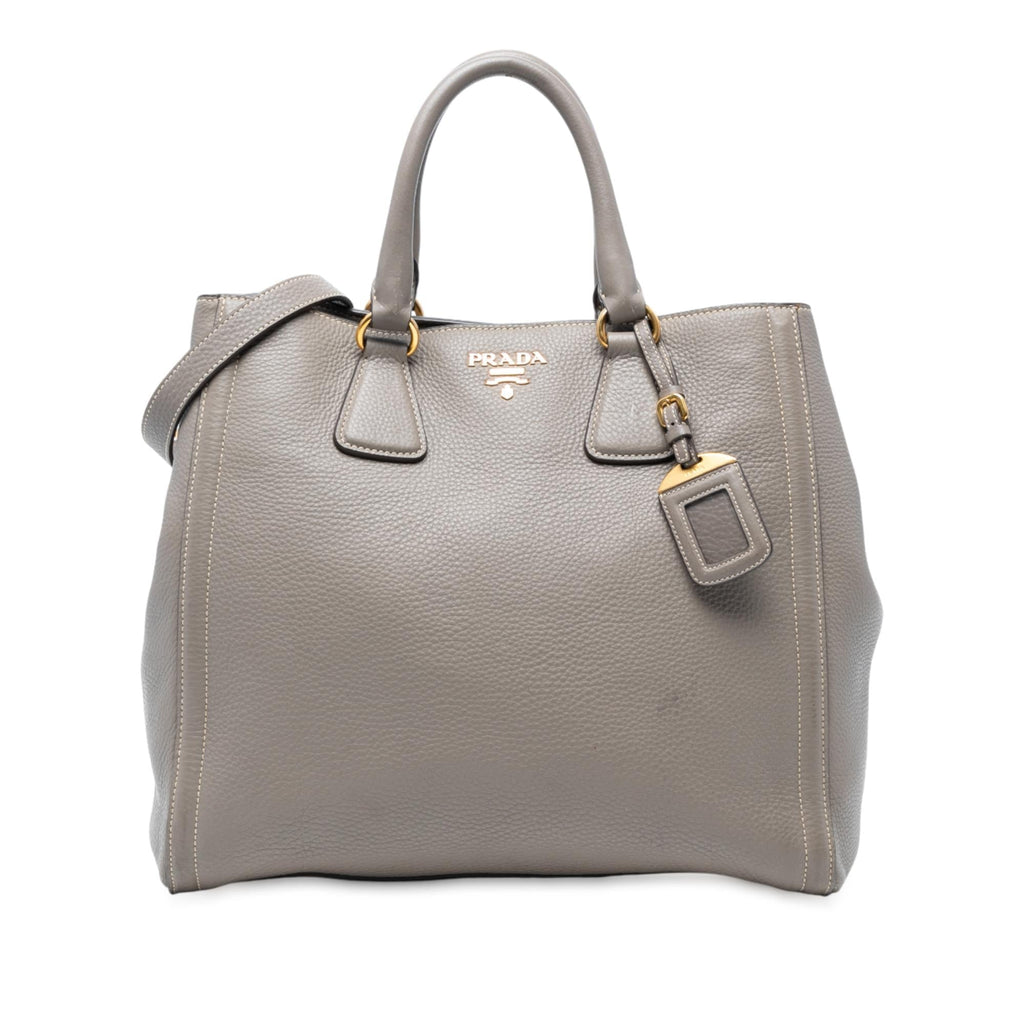 Prada Vitello Daino Open Convertible Tote