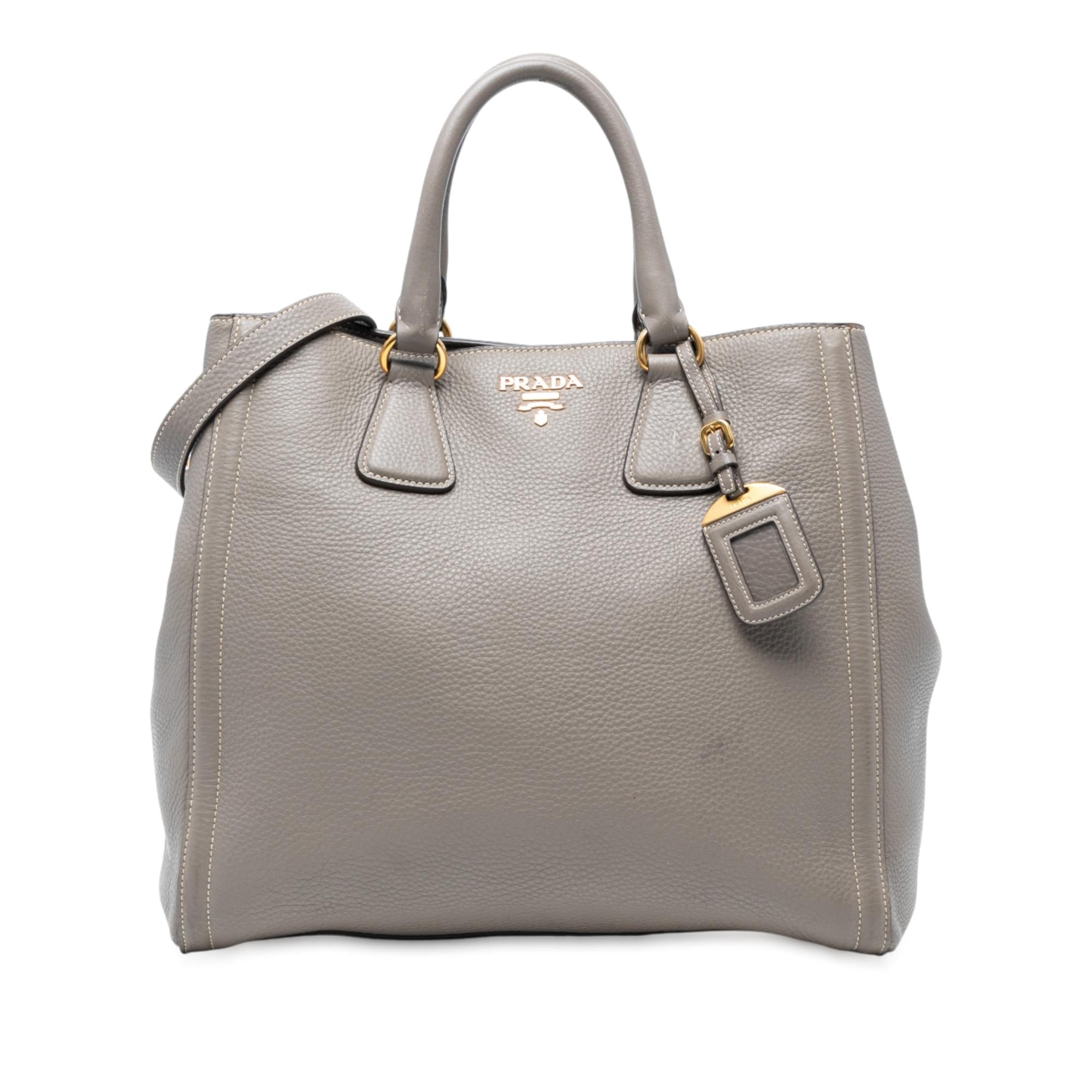 Prada Vitello Daino Open Convertible Tote