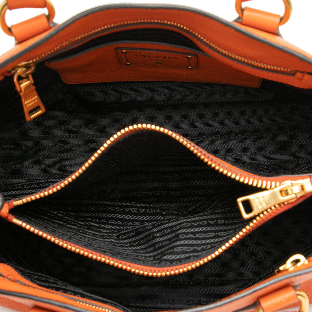 Prada Vitello Daino Open Convertible Tote