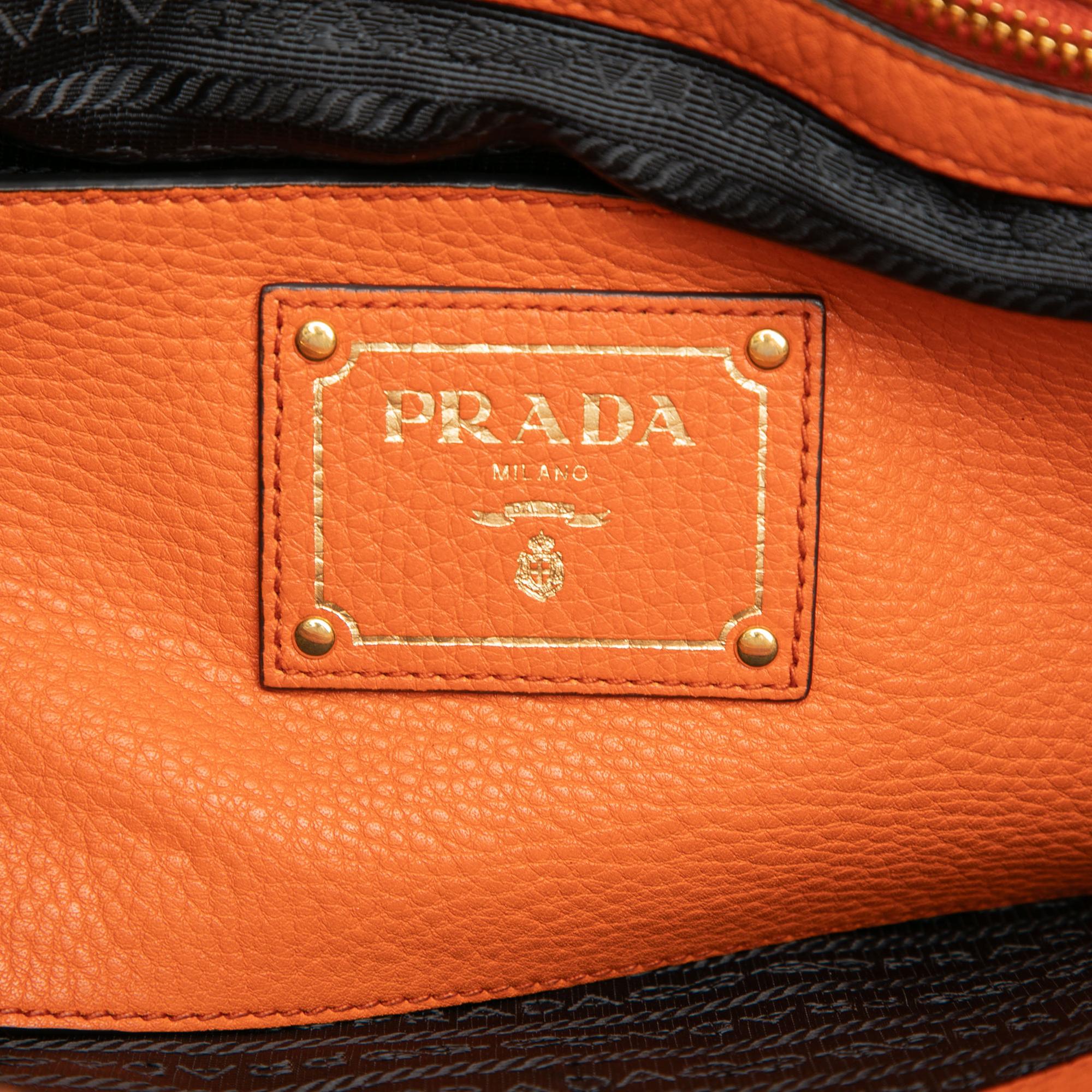Prada Vitello Daino Open Convertible Tote