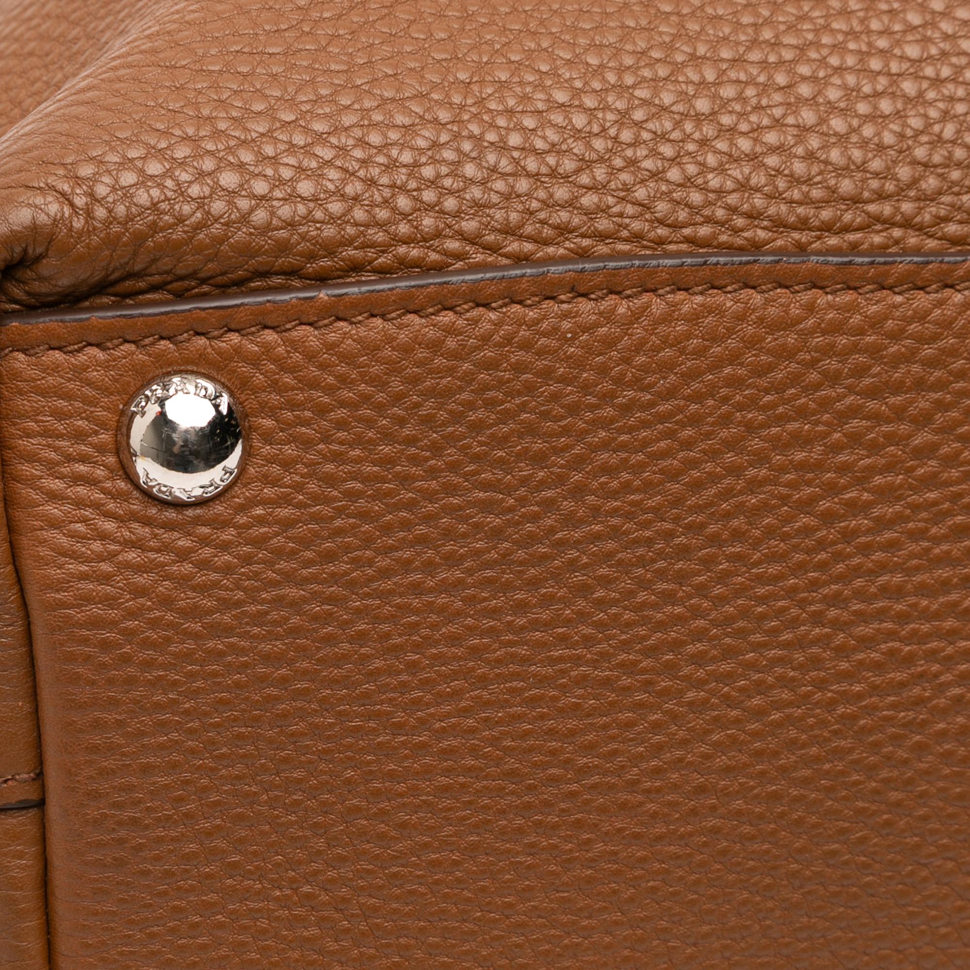 Prada Vitello Daino Open Convertible Tote