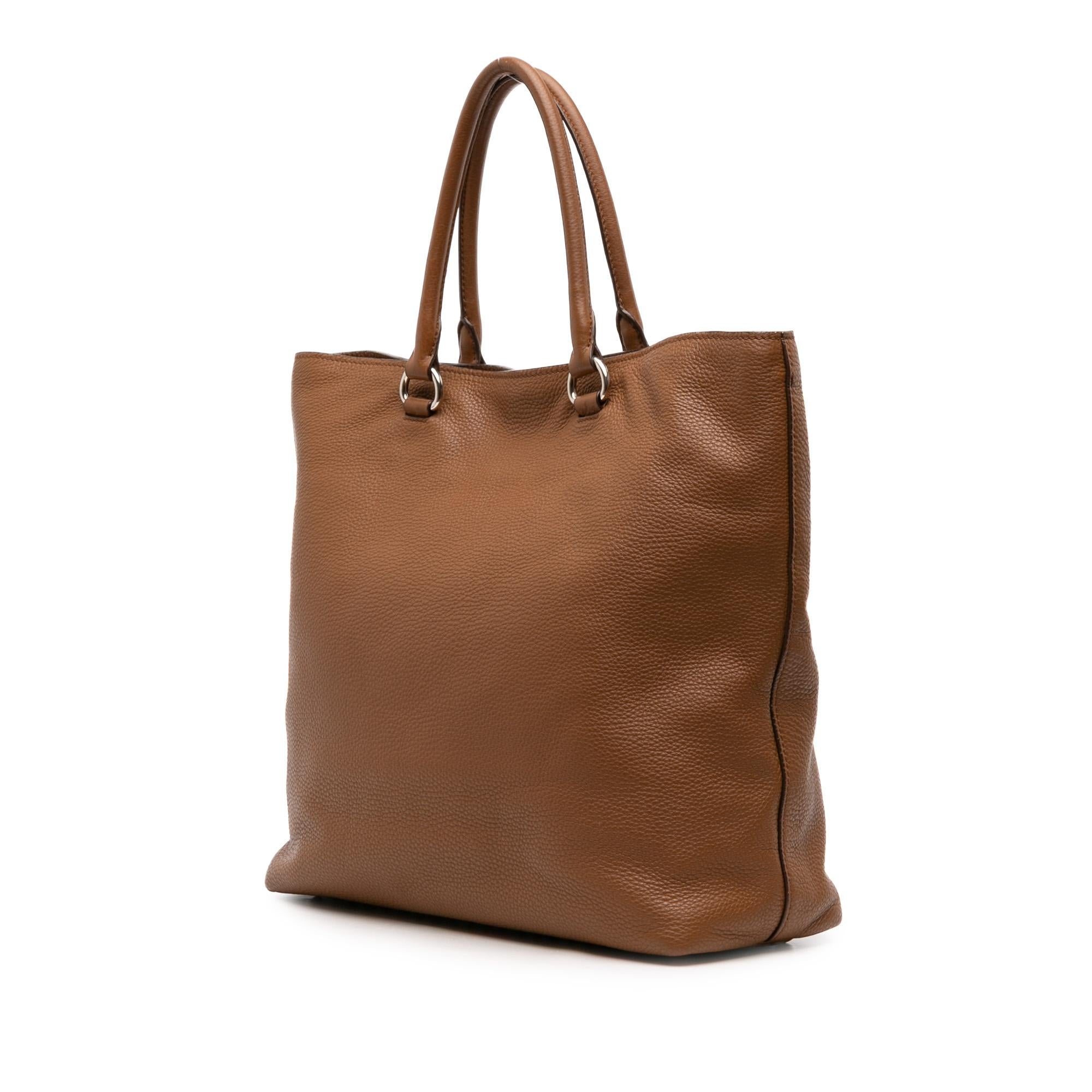 Prada Vitello Daino Open Convertible Tote