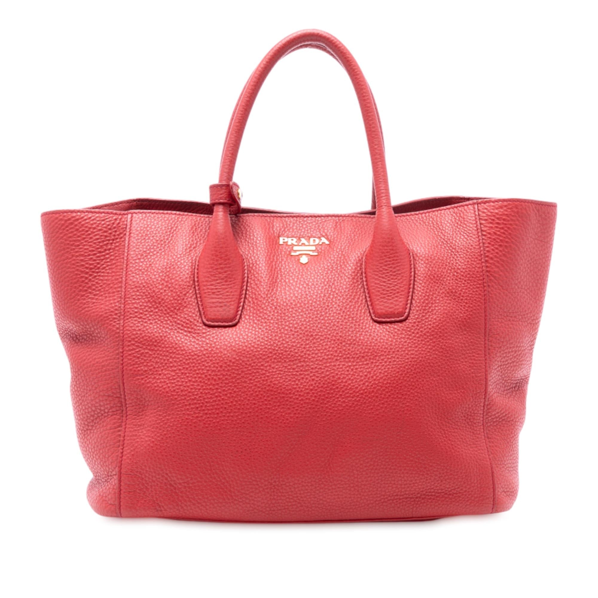 Prada Vitello Daino Open Convertible Tote