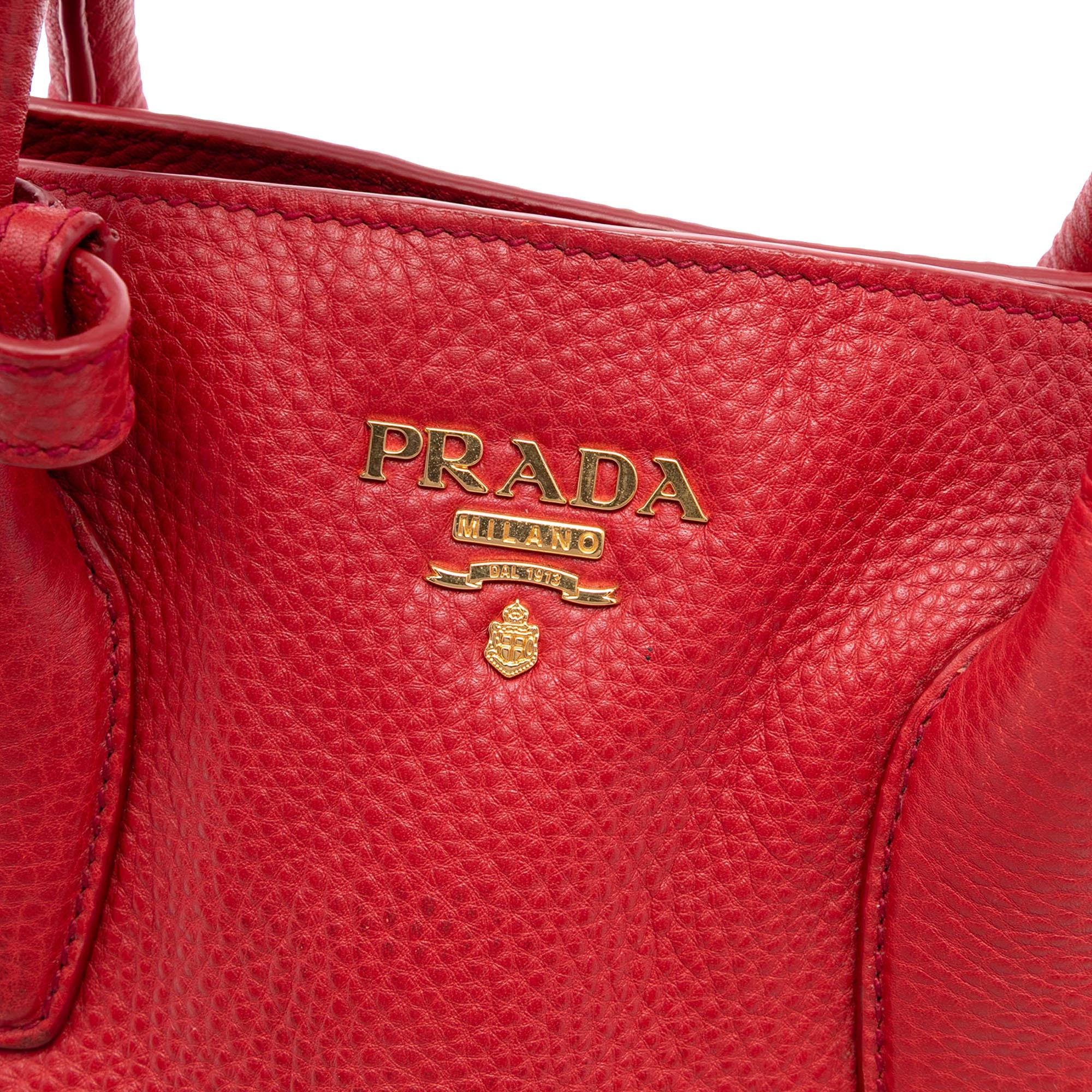 Prada Vitello Daino Open Convertible Tote