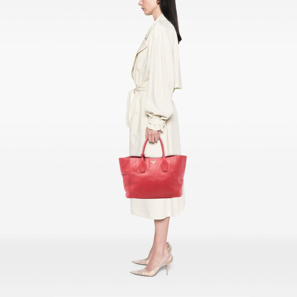 Prada Vitello Daino Open Convertible Tote