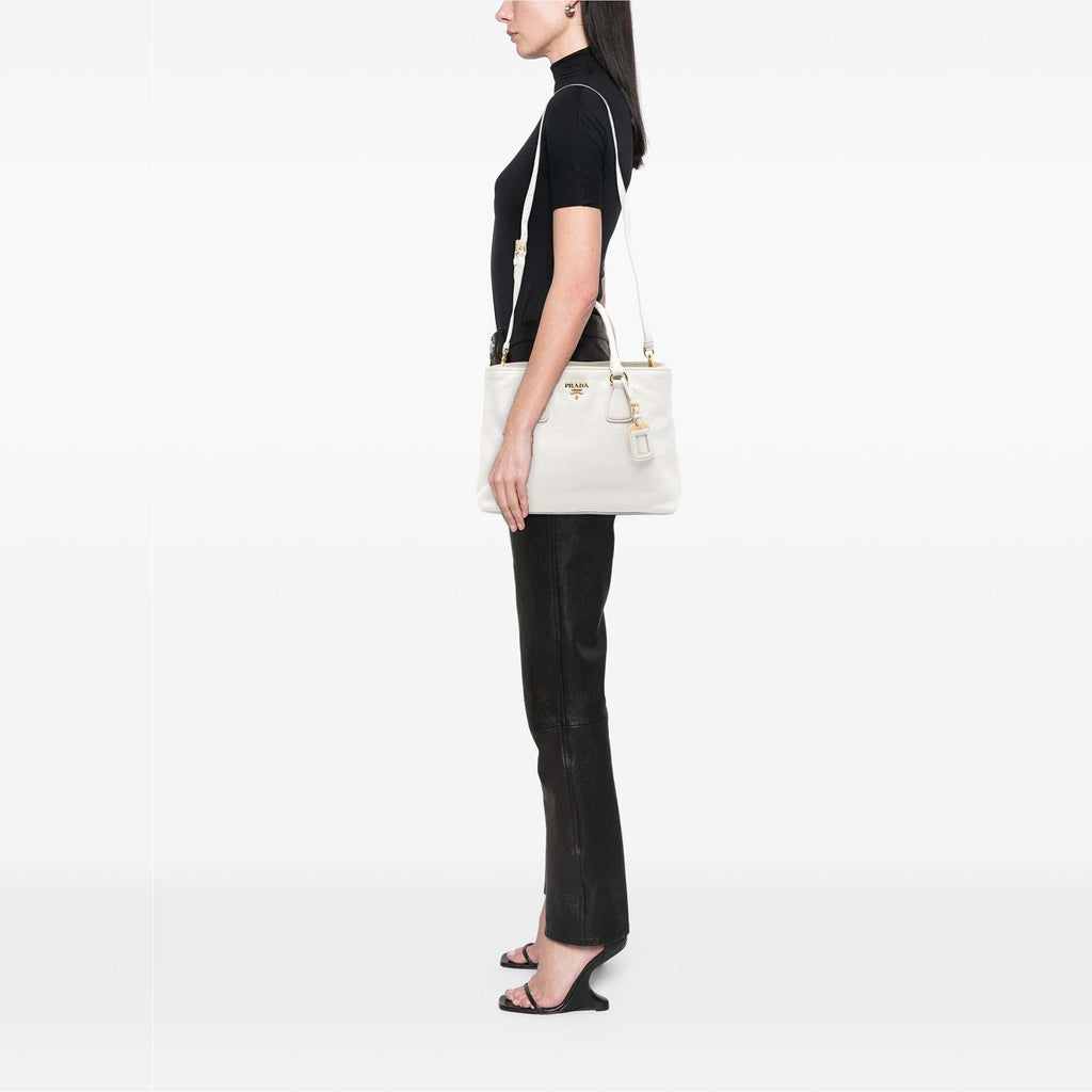 Prada Vitello Daino Open Convertible Tote