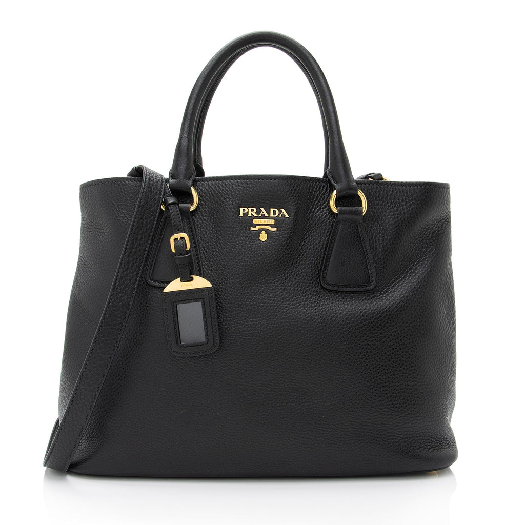 Prada Vitello Daino Shopping Tote (SHF-rtAZE9)