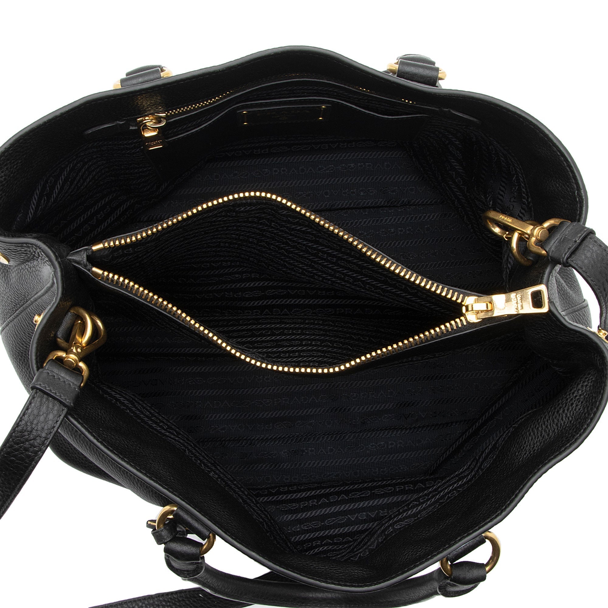 Prada Vitello Daino Shopping Tote (SHF-rtAZE9)