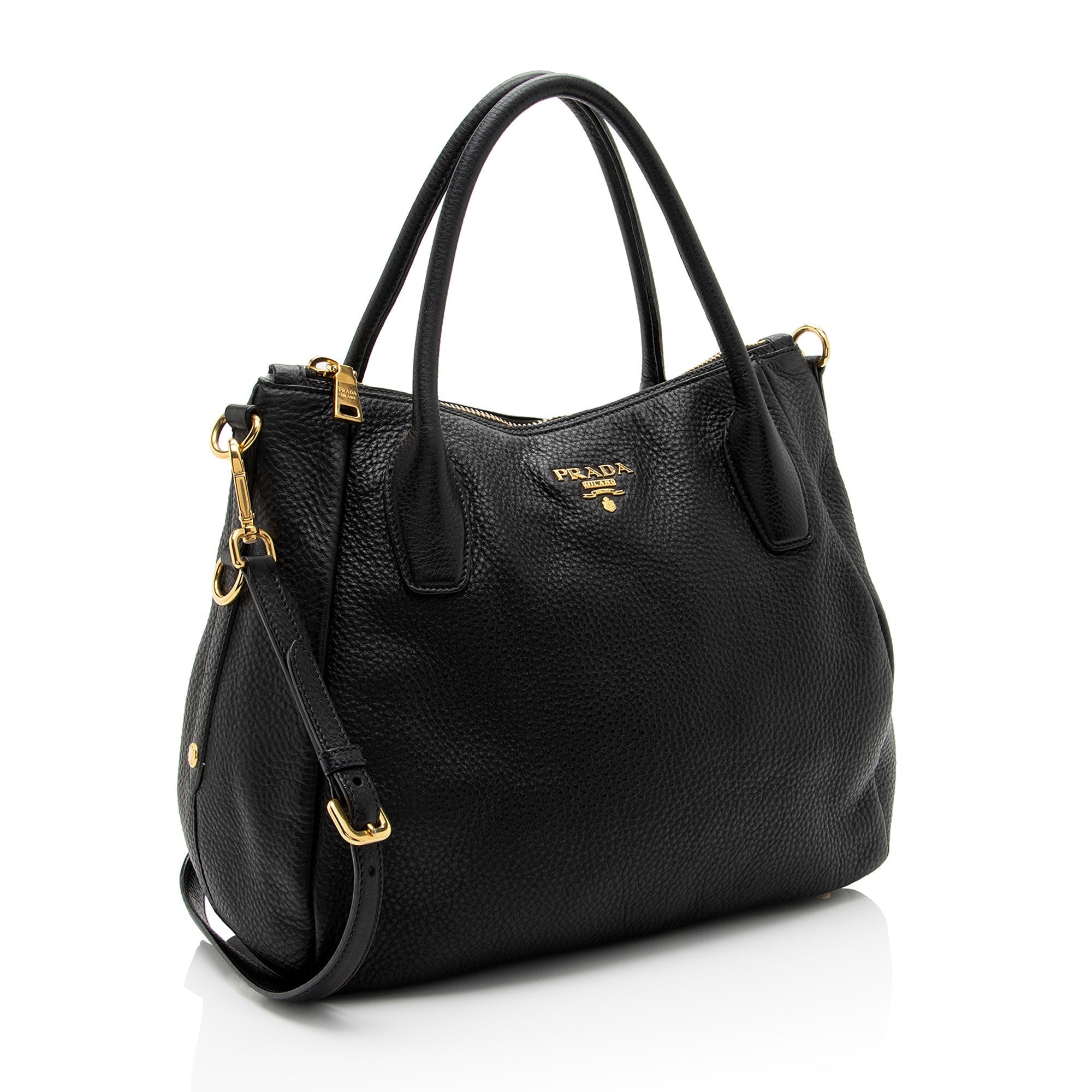 Prada Vitello Daino Shopping Tote (SHF-vYoFUv)