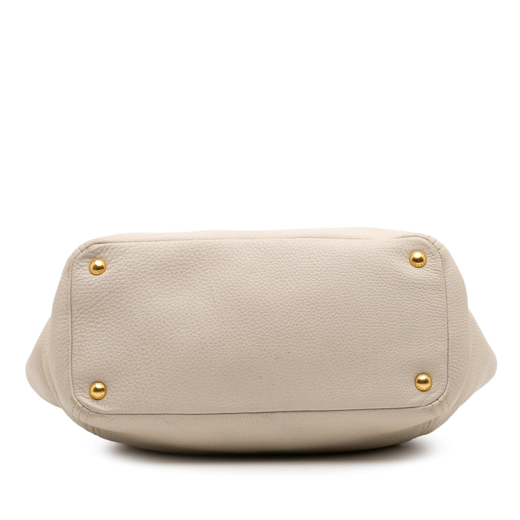 Prada Vitello Daino Side Pocket Convertible Tote