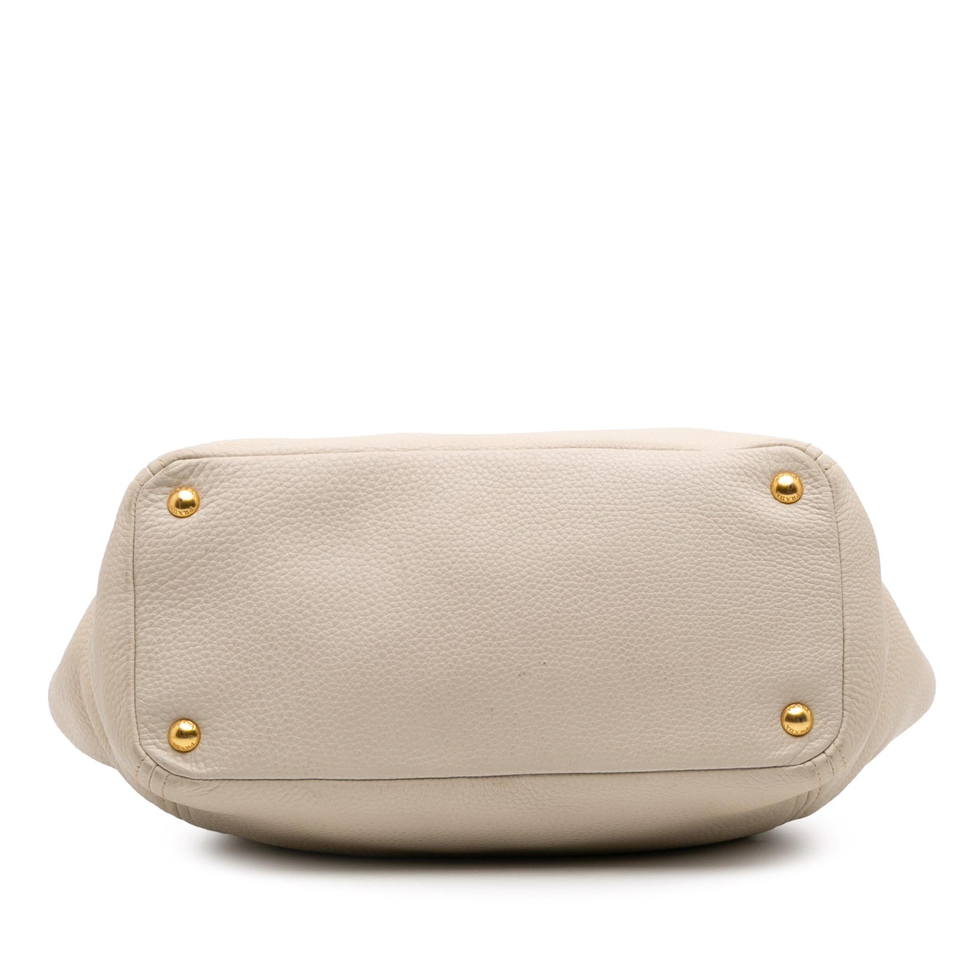 Prada Vitello Daino Side Pocket Convertible Tote