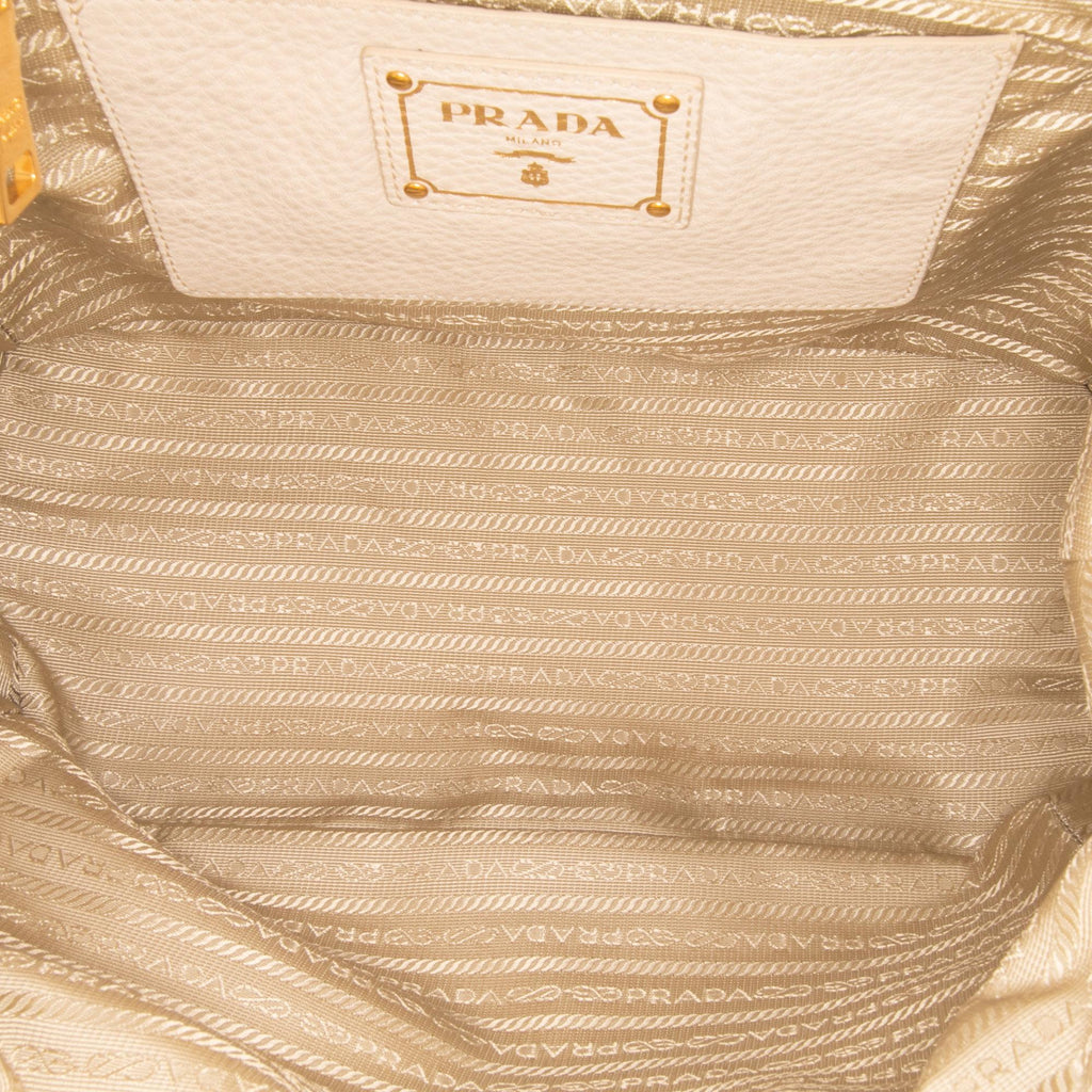 Prada Vitello Daino Side Pocket Convertible Tote