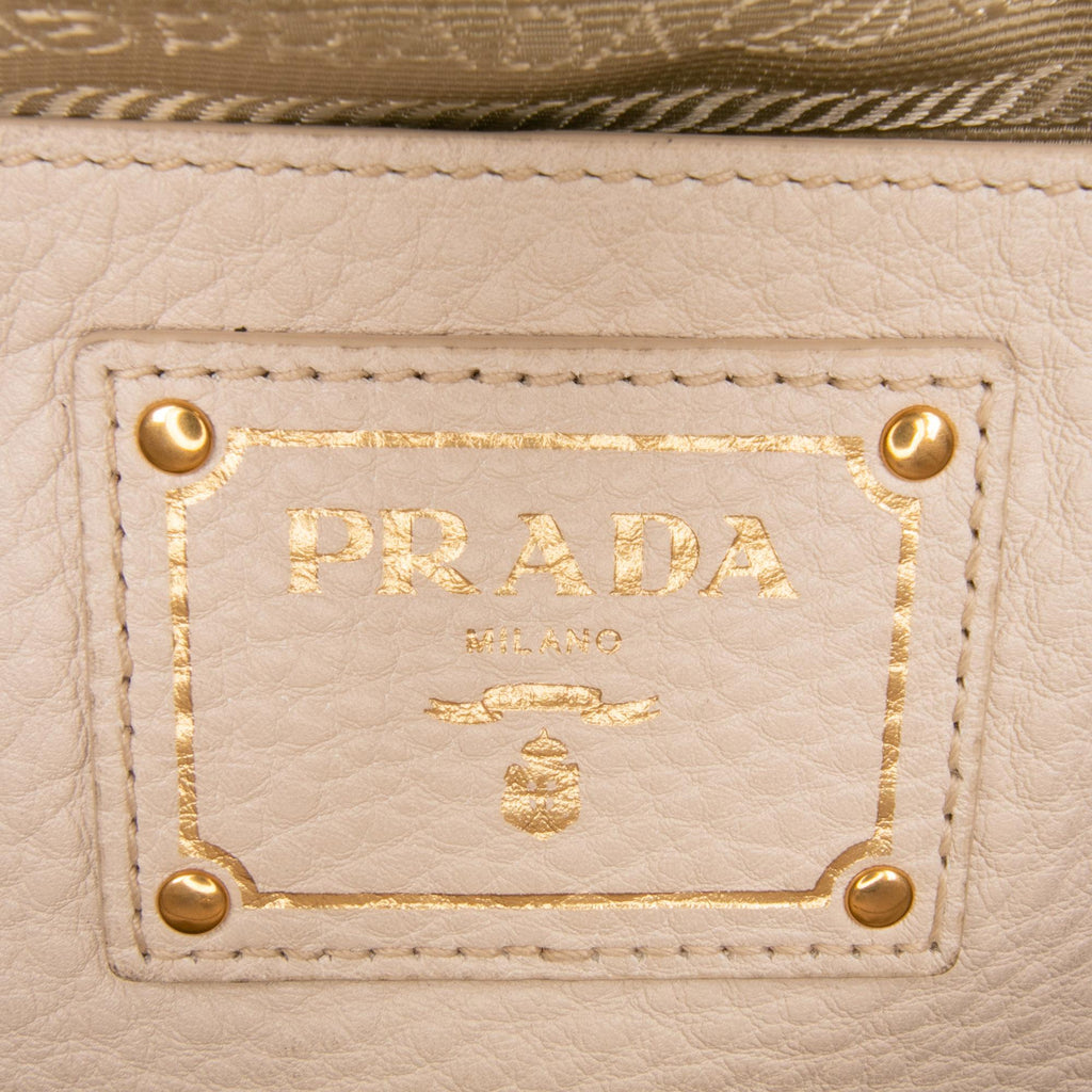 Prada Vitello Daino Side Pocket Convertible Tote