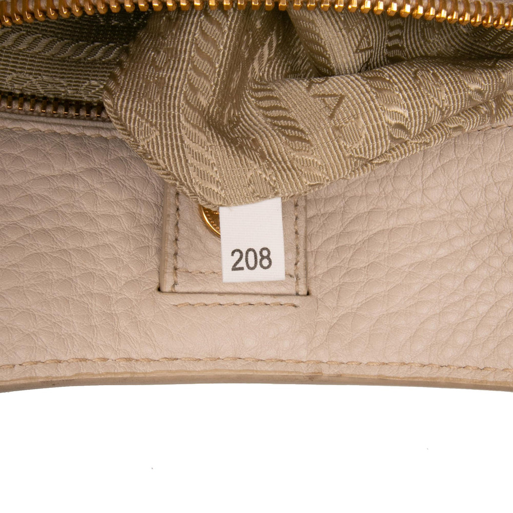 Prada Vitello Daino Side Pocket Convertible Tote