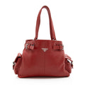 Prada Vitello Daino Side Pocket Tote - FINAL SALE (SHF-19786)