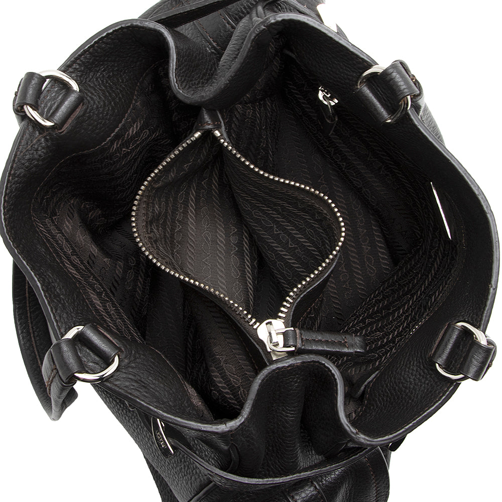 Prada Vitello Daino Side Pocket Tote (SHF-21558)