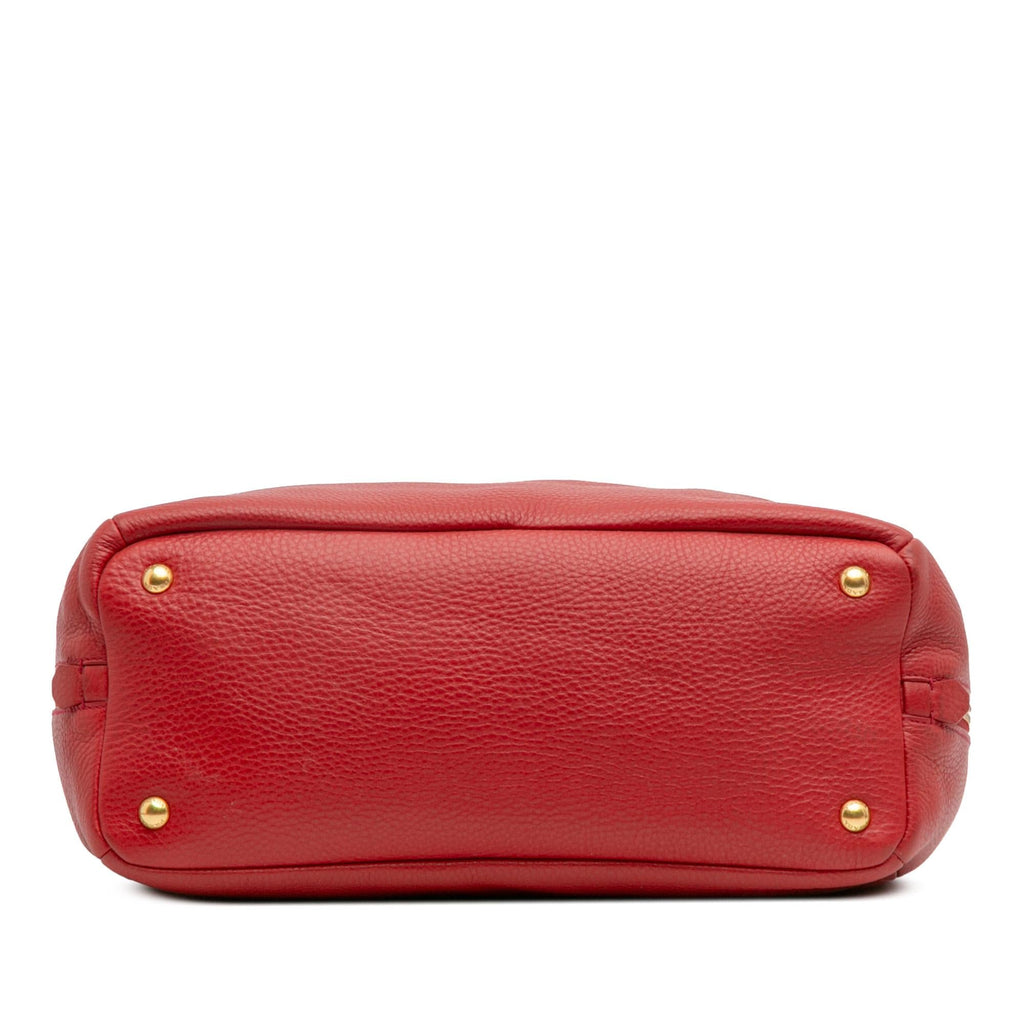 Prada Vitello Daino Side Zip Convertible Tote