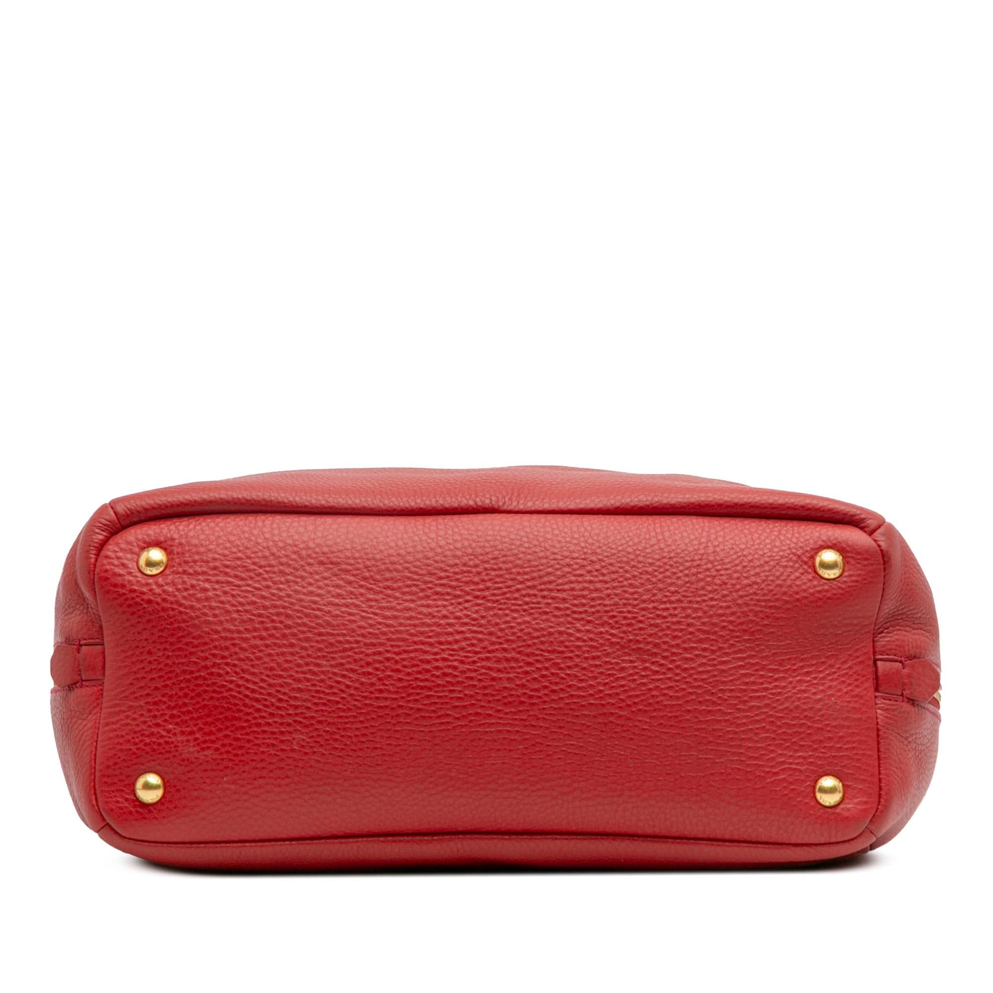 Prada Vitello Daino Side Zip Convertible Tote