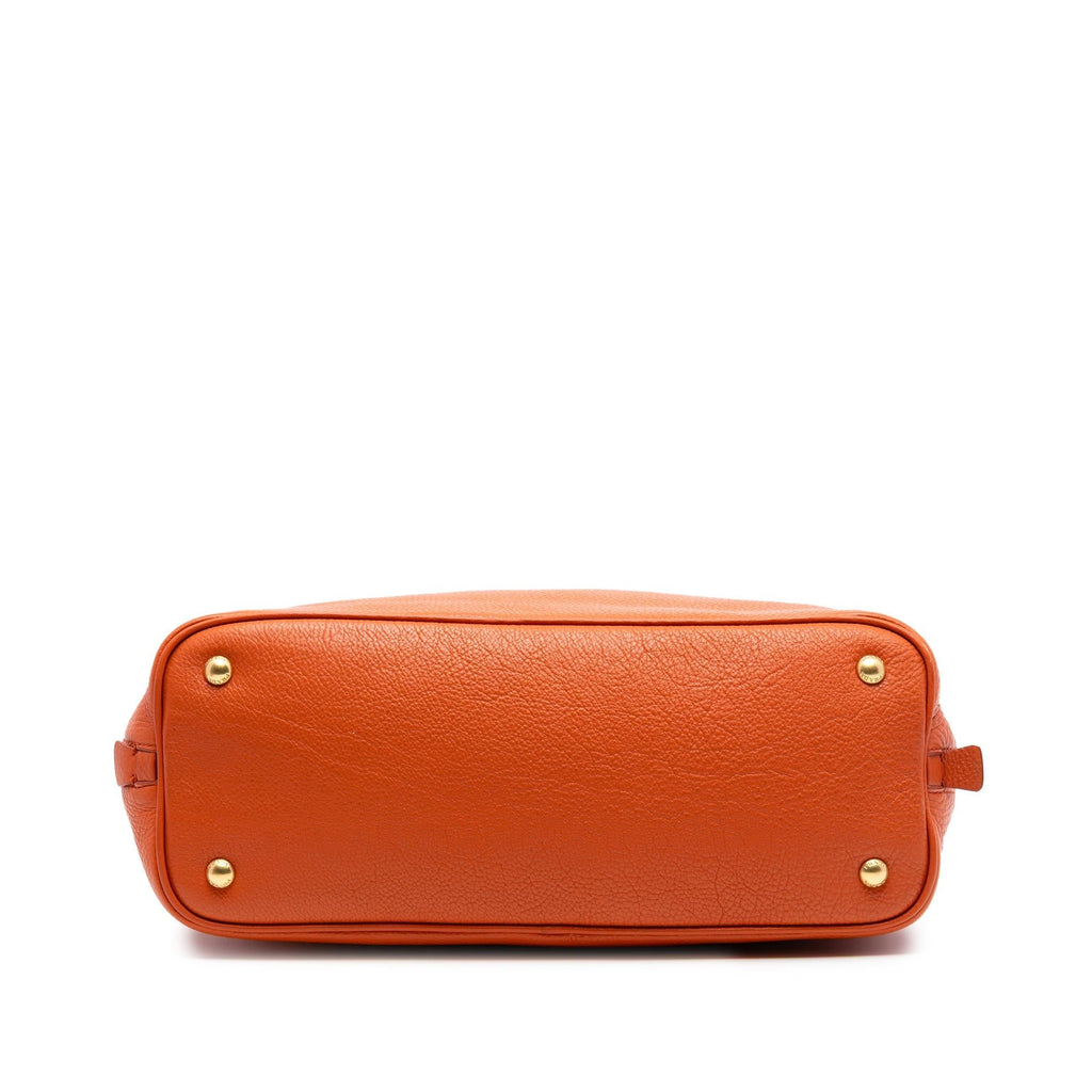 Prada Vitello Daino Side Zip Convertible Tote