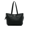 Prada Vitello Daino Side Zip Tote (SHG-G8aLLR)