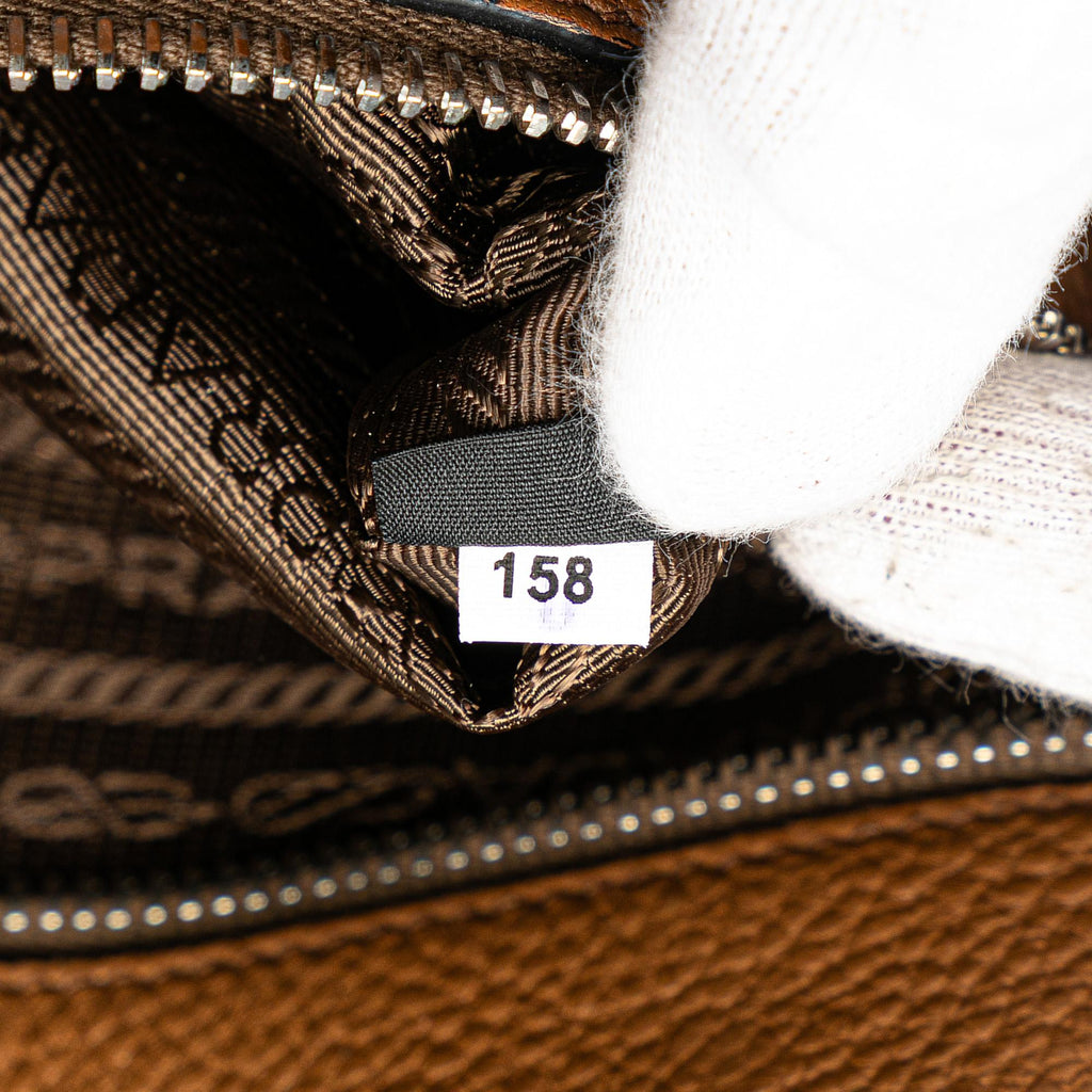 Prada Vitello Daino Side Zip Tote