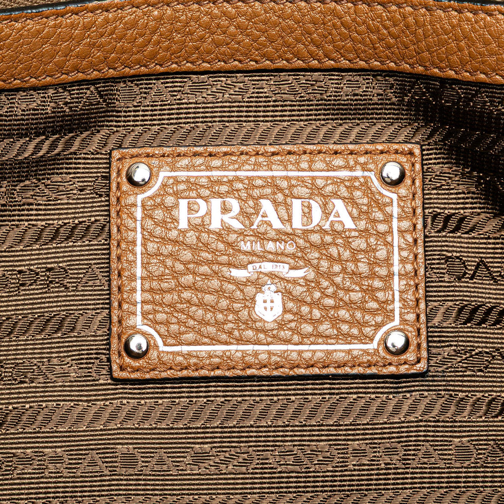 Prada Vitello Daino Side Zip Tote