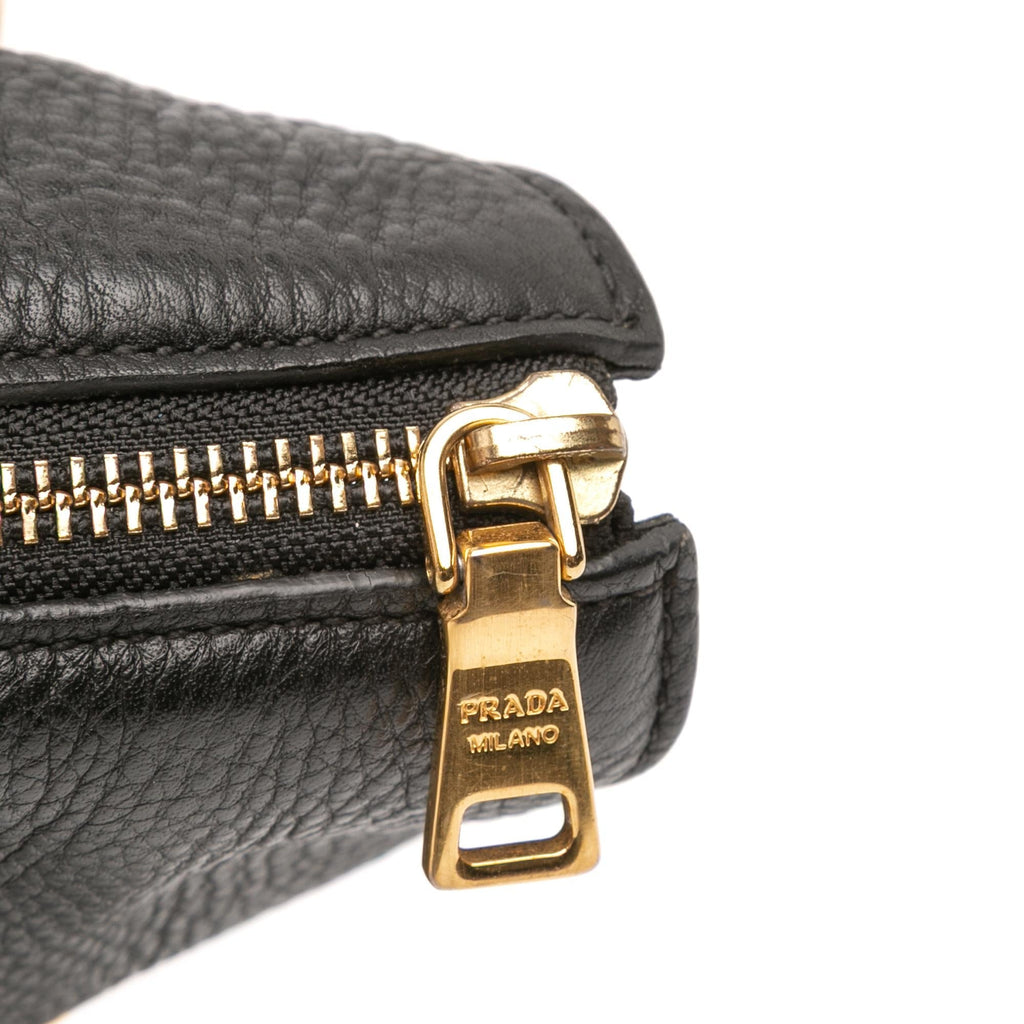 Prada Vitello Daino Side Zip Tote