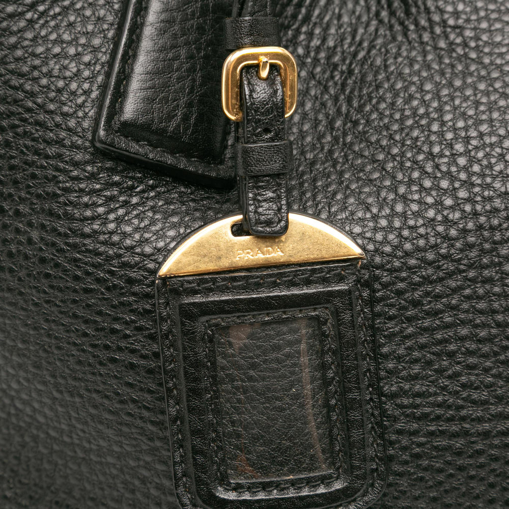 Prada Vitello Daino Side Zip Tote