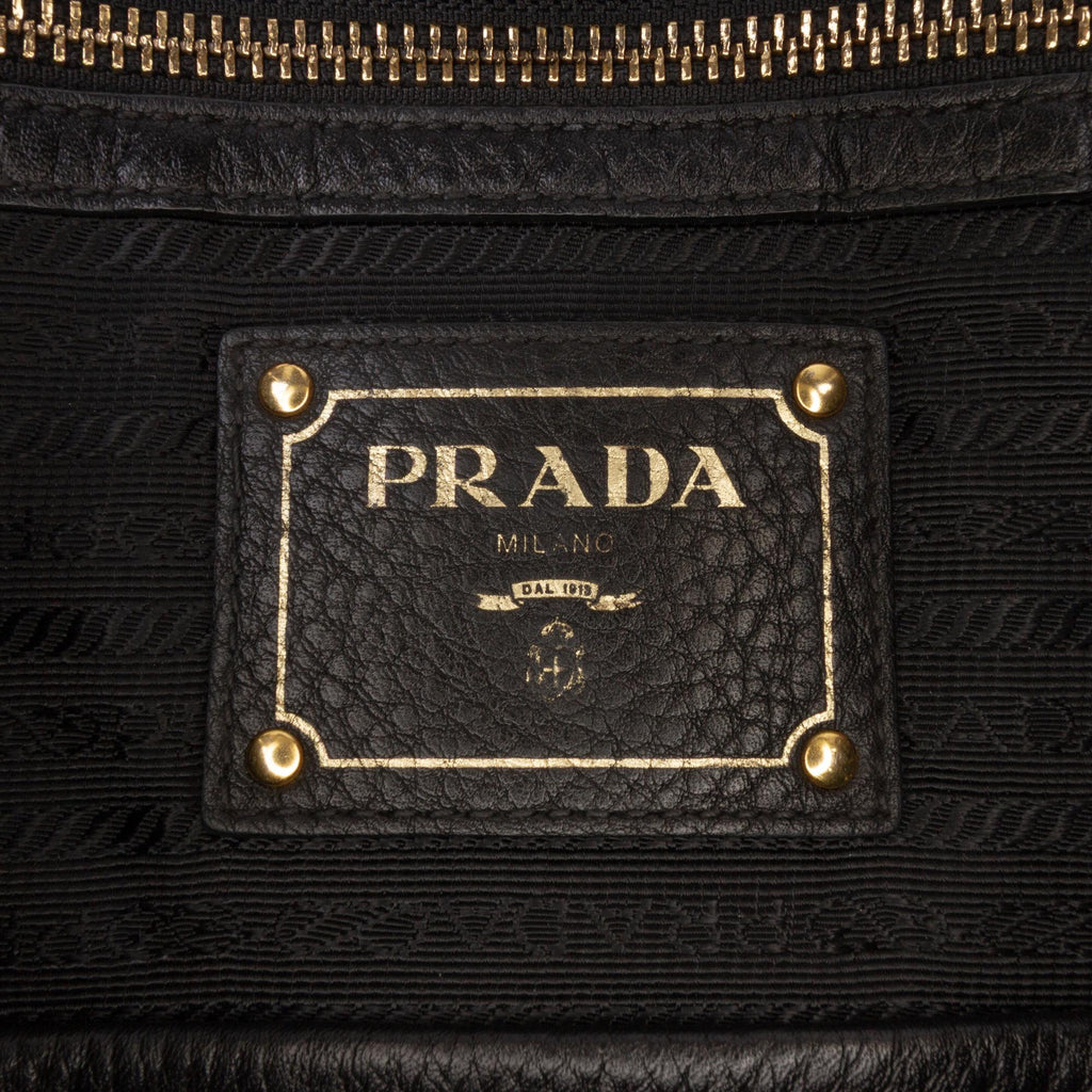 Prada Vitello Daino Side Zip Tote