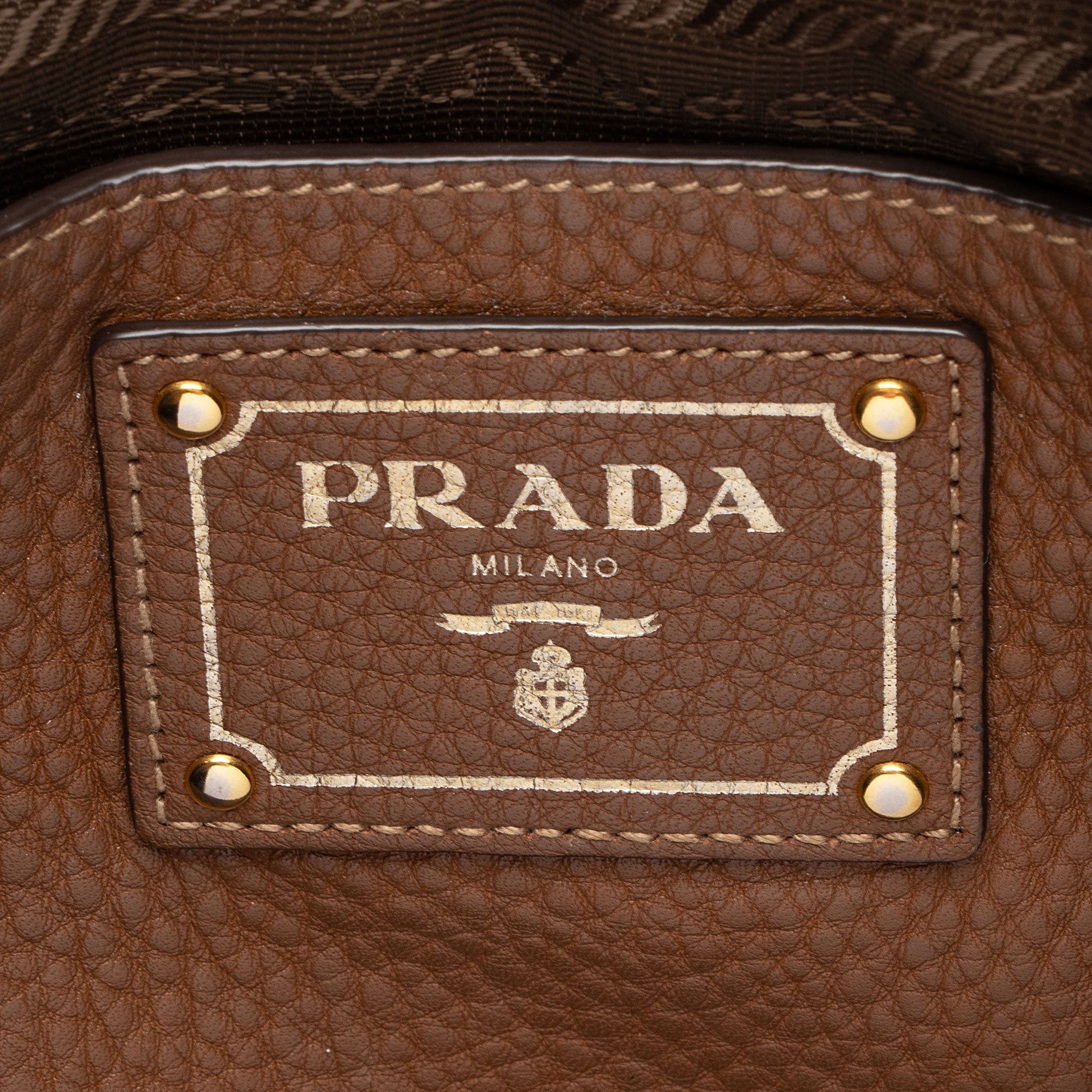Prada Vitello Daino Side Zip Tote