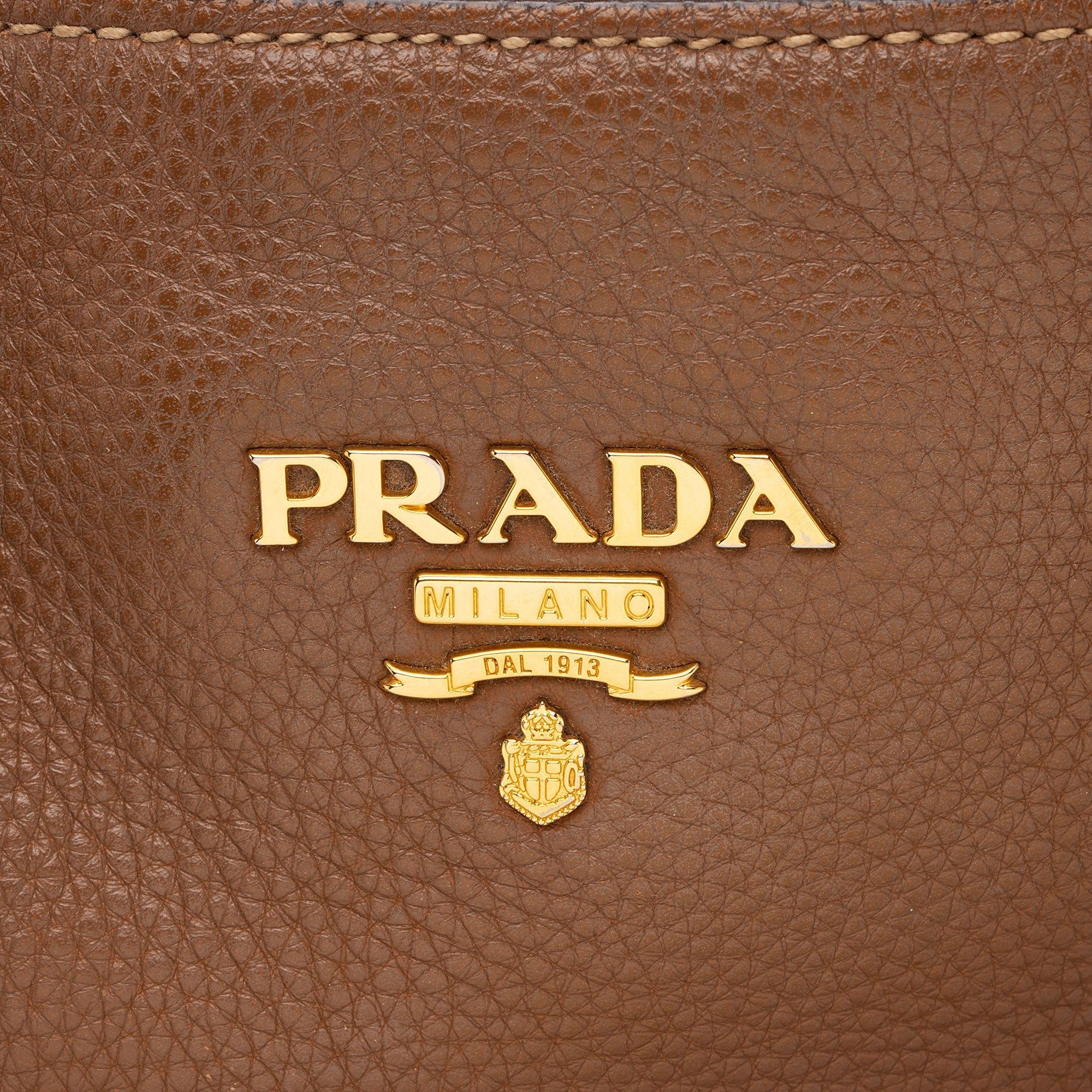 Prada Vitello Daino Side Zip Tote