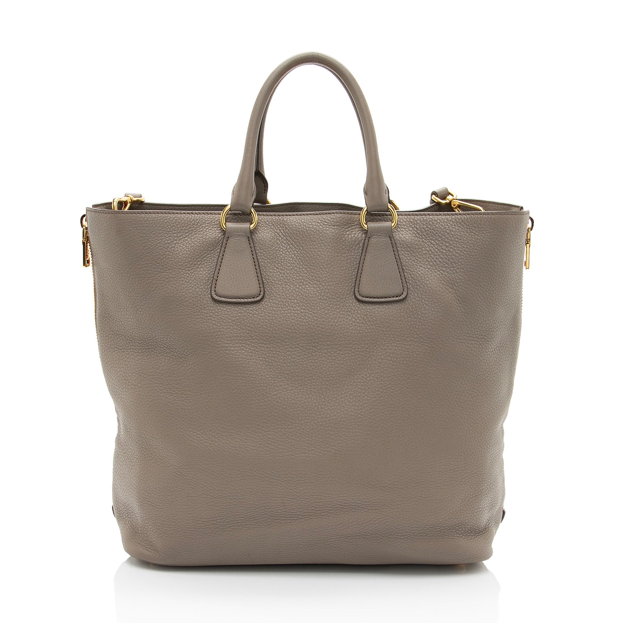 Prada Vitello Daino Side Zip Tote