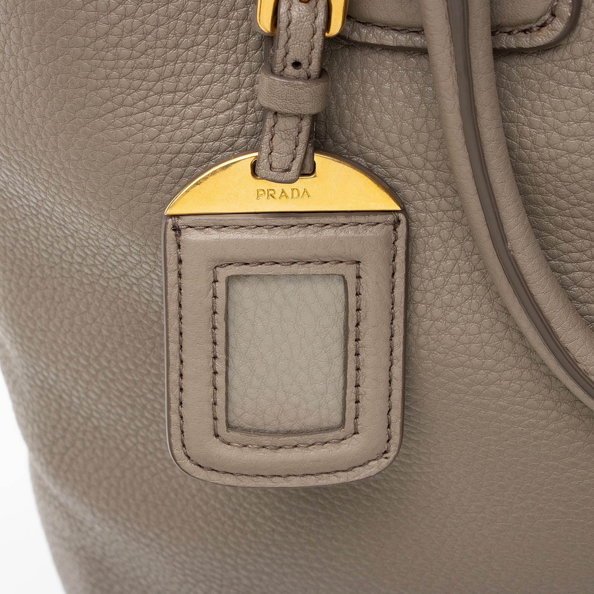 Prada Vitello Daino Side Zip Tote