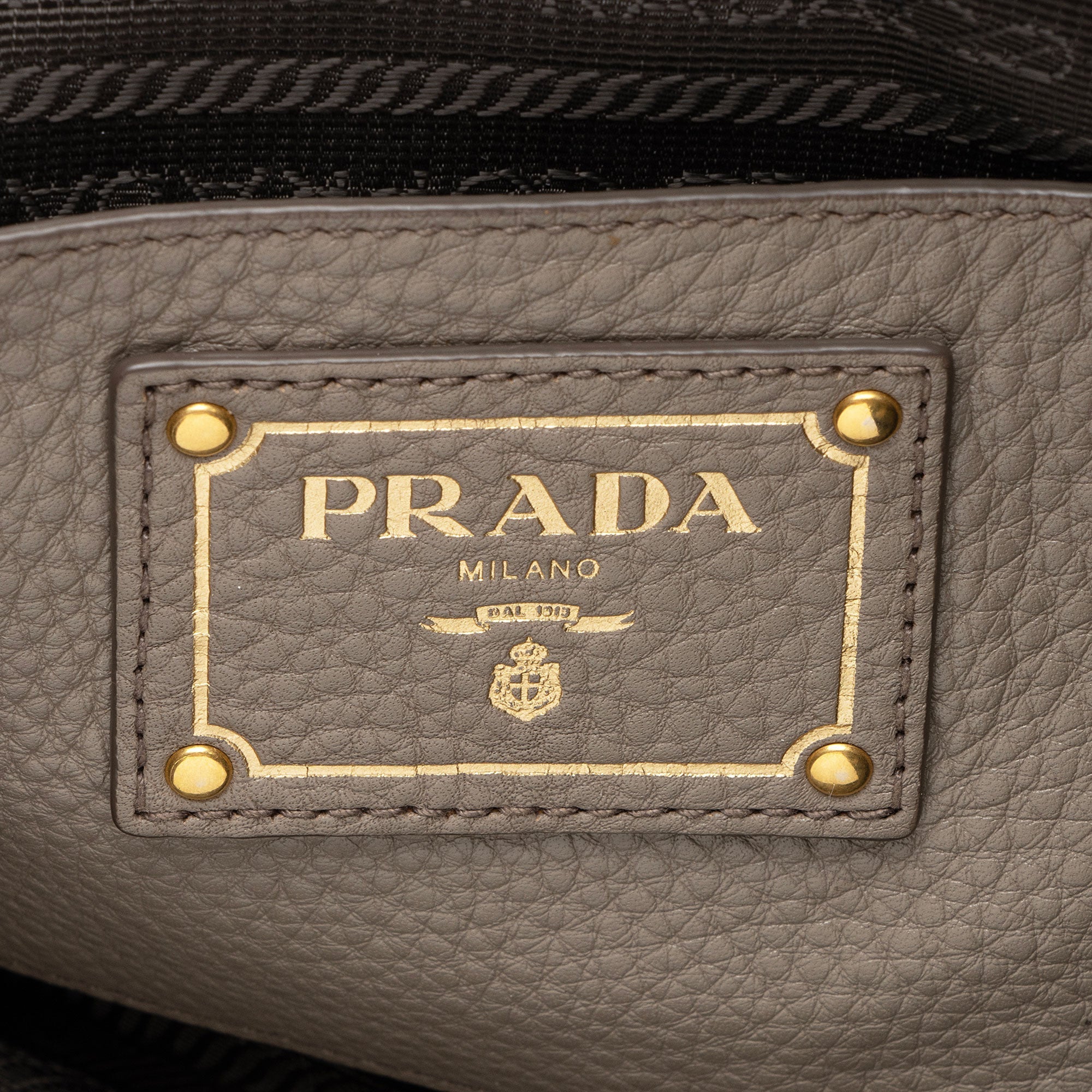 Prada Vitello Daino Side Zip Tote