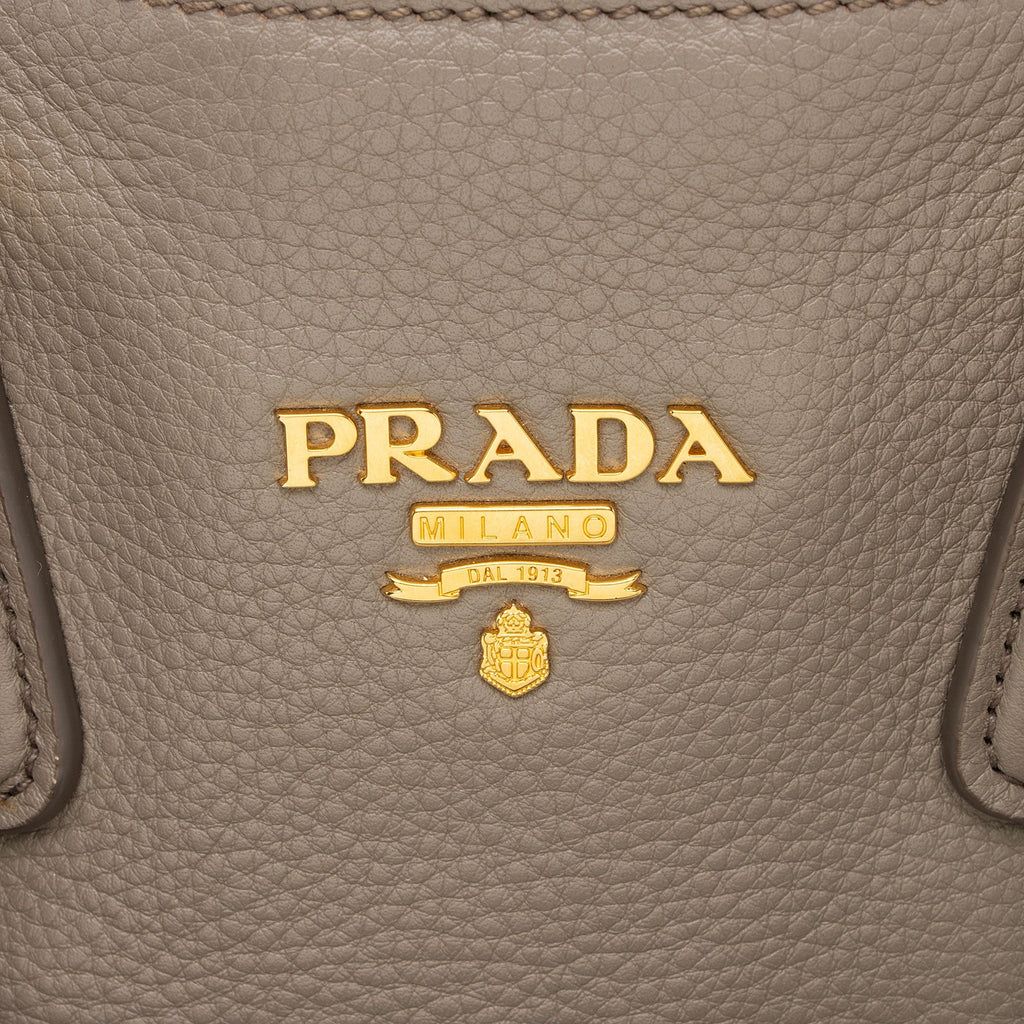 Prada Vitello Daino Side Zip Tote