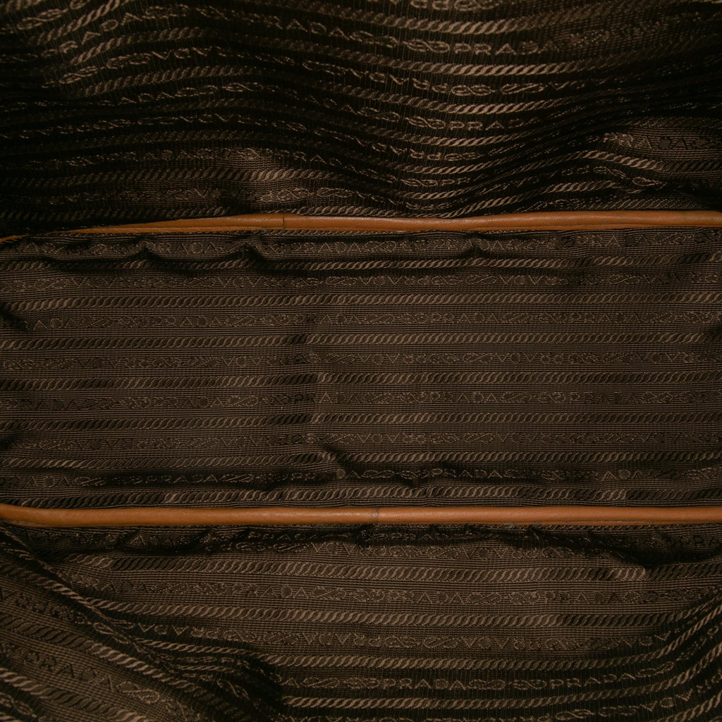 Prada Vitello Daino Side Zip Tote