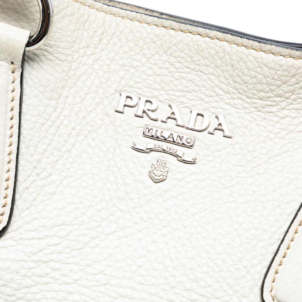 Prada Vitello Daino Side Zip Tote
