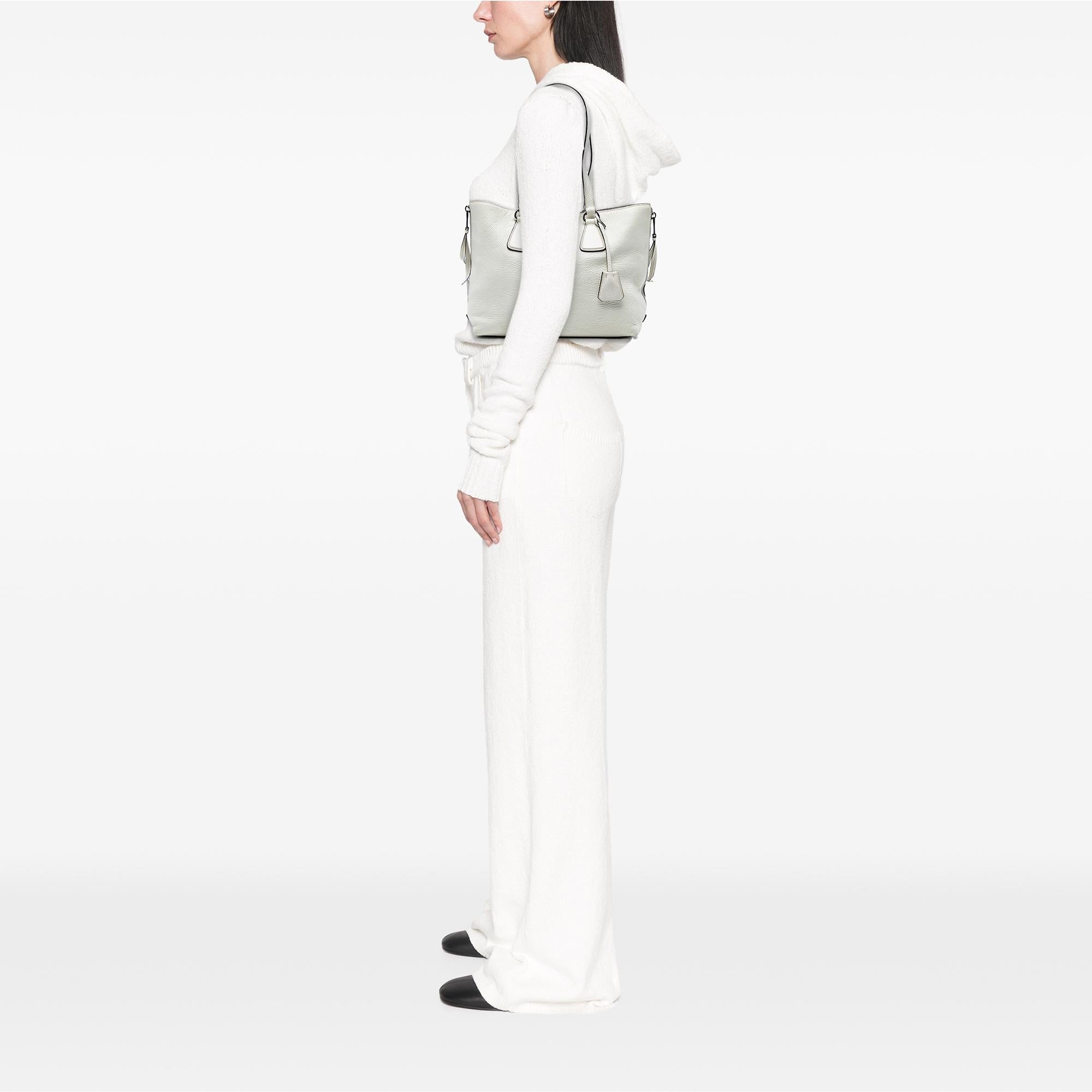 Prada Vitello Daino Side Zip Tote