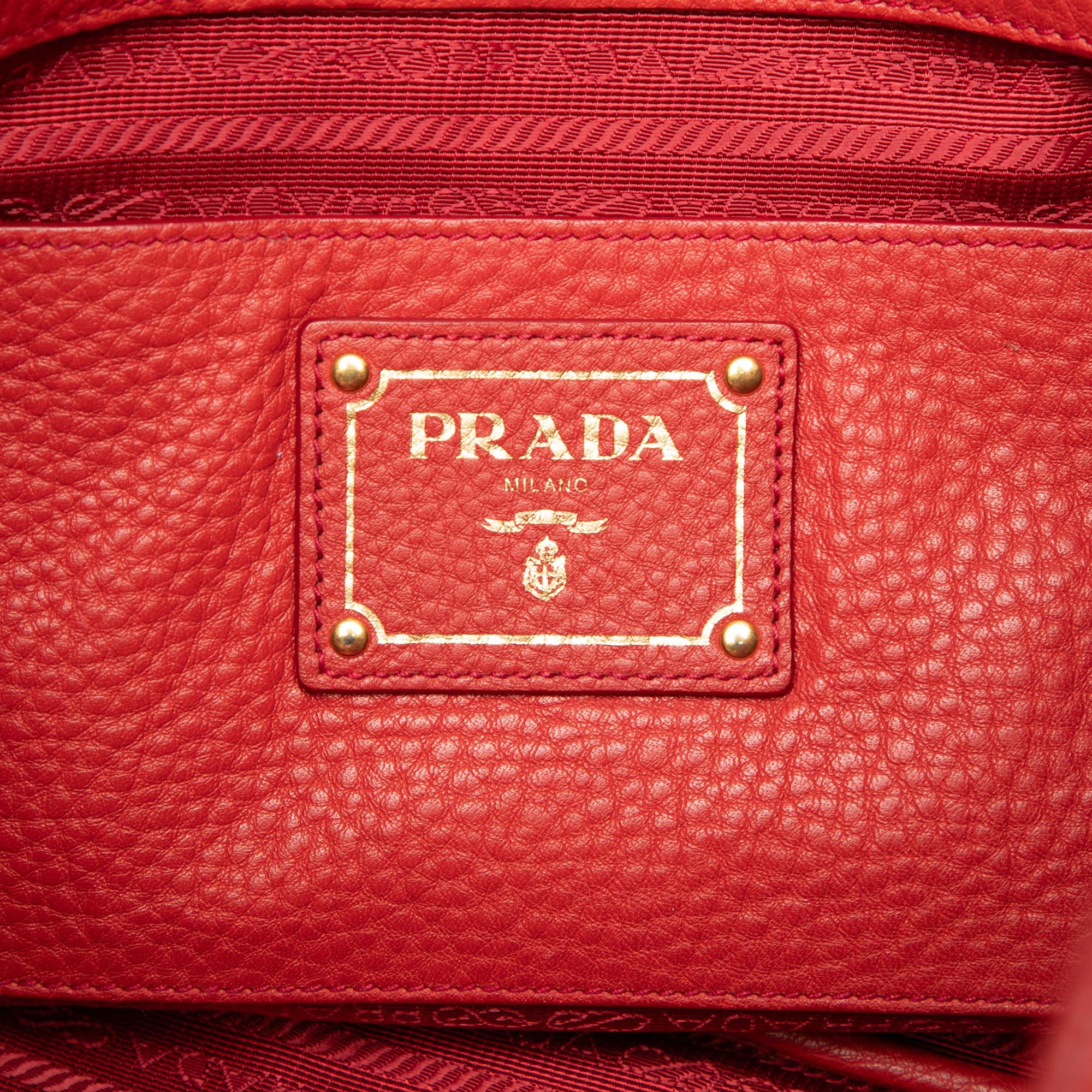 Prada Vitello Daino Side Zip Tote