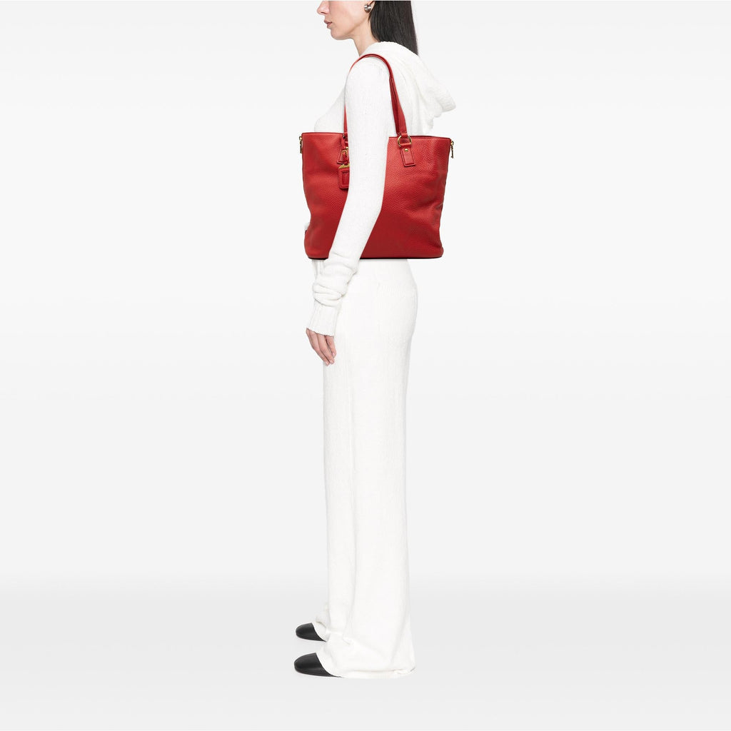Prada Vitello Daino Side Zip Tote