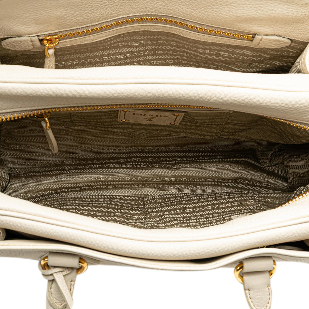 Prada Vitello Daino Zip Top Convertible Tote