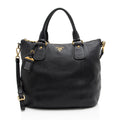 Prada Vitello Daino Zip Top Tote