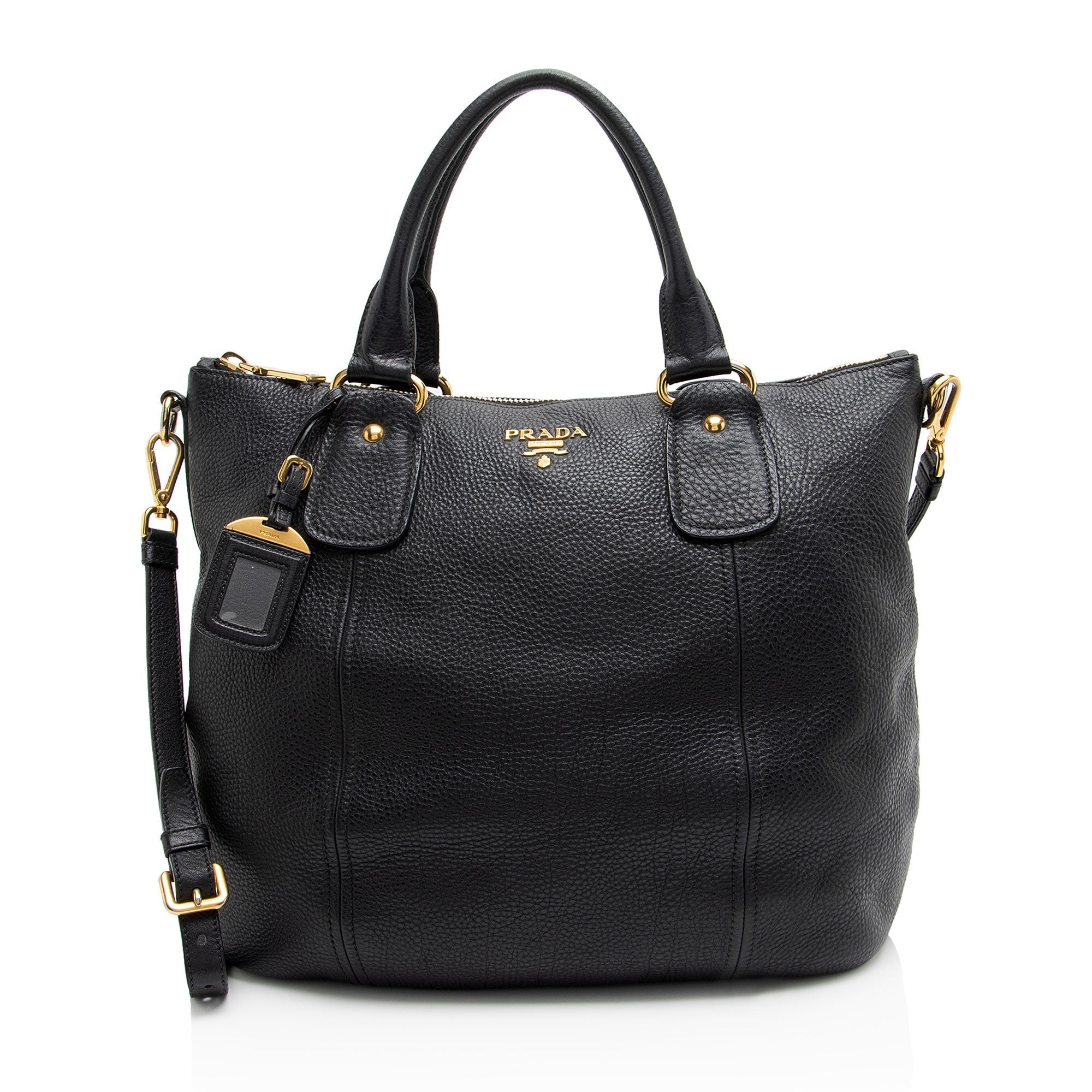 Prada Vitello Daino Zip Top Tote