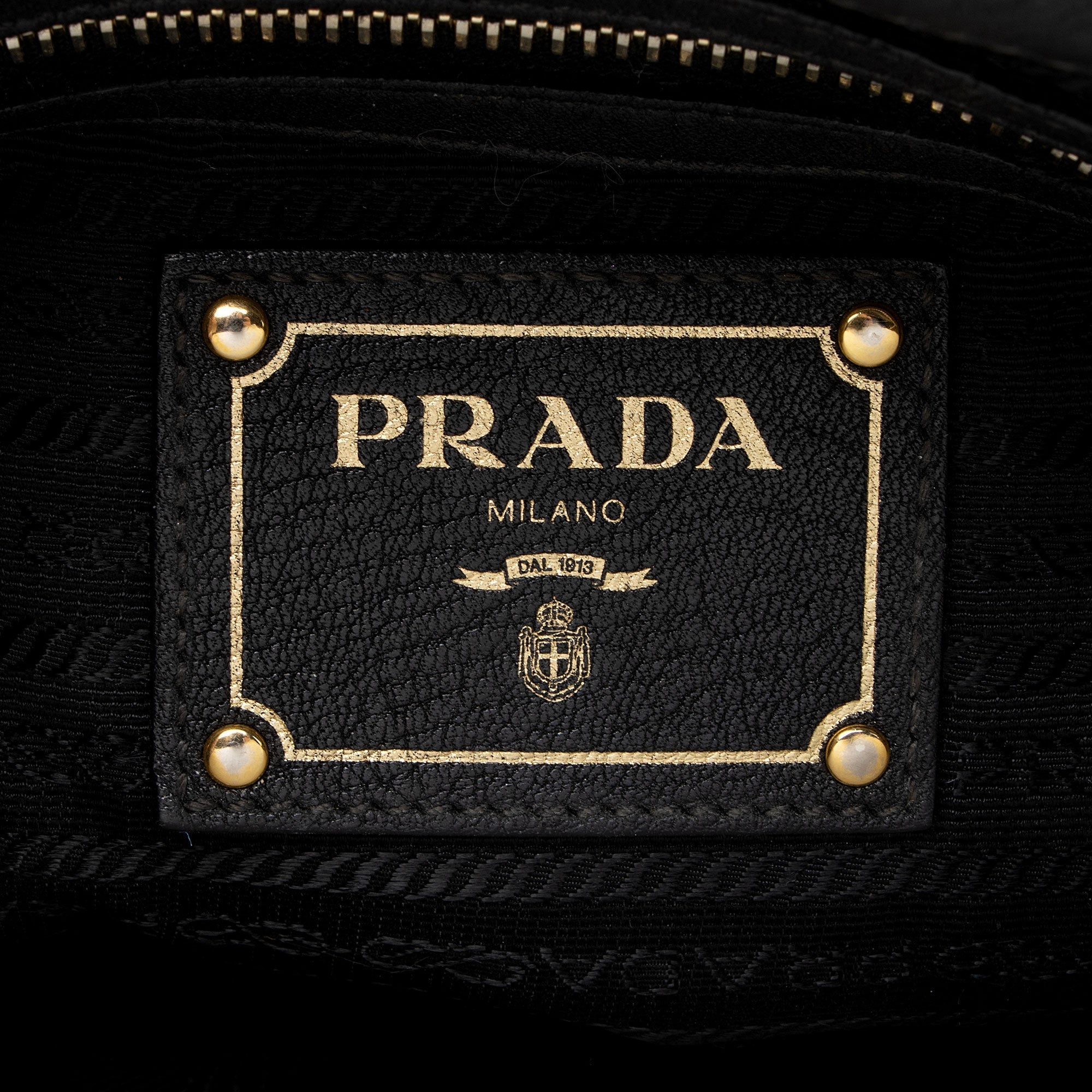 Prada Vitello Daino Zip Top Tote