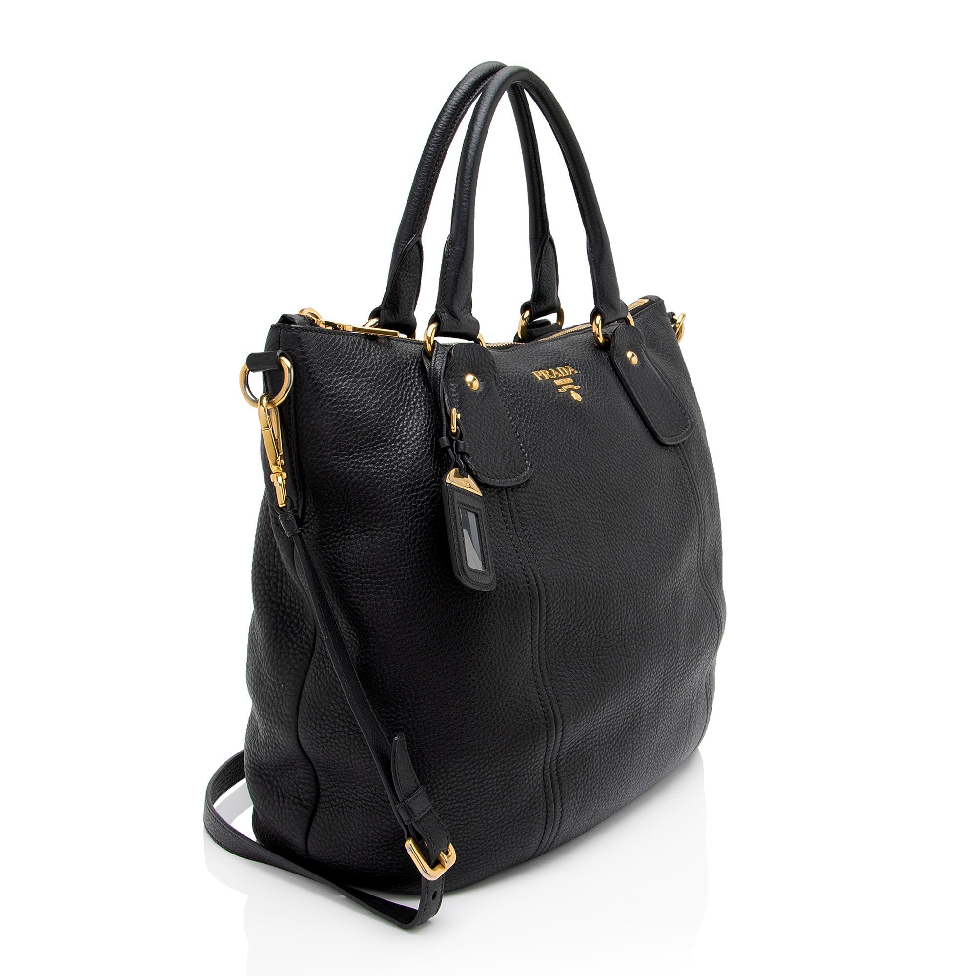 Prada Vitello Daino Zip Top Tote